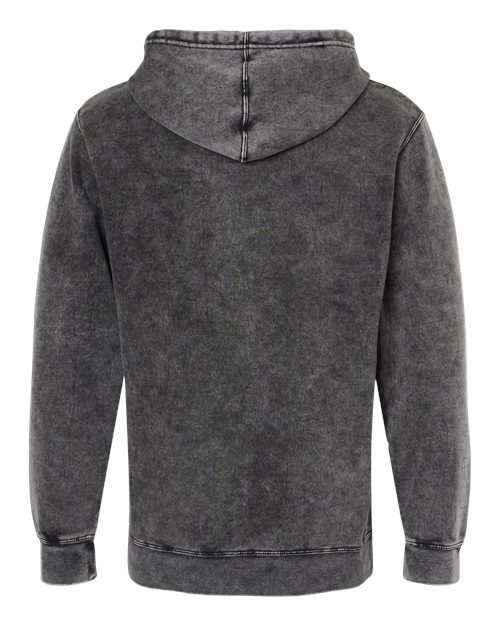 Independent Trading Co. PRM4500MW, Unisex Midweight Mineral Wash Hooded Sweatshirt, Black