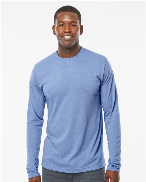 Poly-Blend Long Sleeve T-Shirt - - 9412 00542 3520 6-6.9 oz Blends Cotton Cotton/Poly (50/50) Crewneck Fall Layering CA Fall Style Guide 2024 CA Long Sleeves M&O Mens & Unisex No Visible Logos Polyester - Over 50% Regular (5-6 oz) S&S Exclusive Brands Side Seams T-Shirts T-Shirts - Long Sleeve The Edit Styles we're loving CA Tops