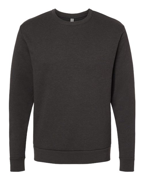 Next Level 9002, Unisex Malibu Crewneck Sweatshirt, Heather Black