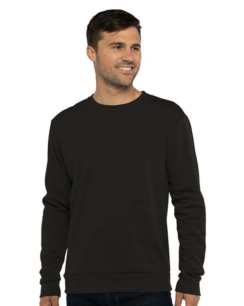Next Level 9002, Unisex Malibu Crewneck Sweatshirt, Heather Black