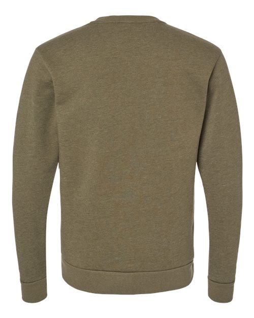 Next Level 9002, Unisex Malibu Crewneck Sweatshirt, Heather Military Green