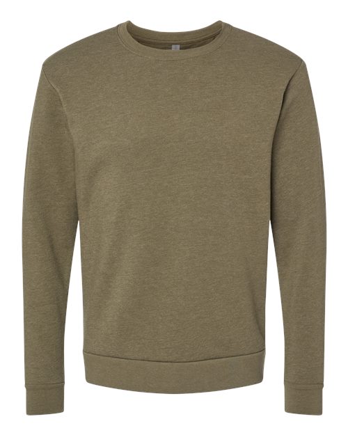 Next Level 9002, Unisex Malibu Crewneck Sweatshirt, Heather Military Green