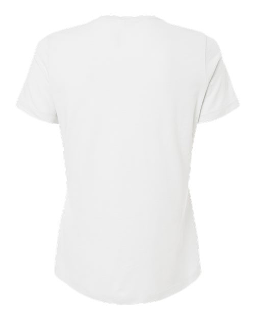 BELLA + CANVAS 6400CVC, Women’s Relaxed Fit Heather Cvc Tee, Solid White Blend