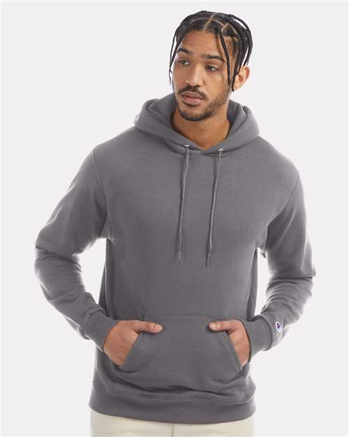Unisex Powerblend® Hooded Sweatshirt - Stone Grey -  - 1757