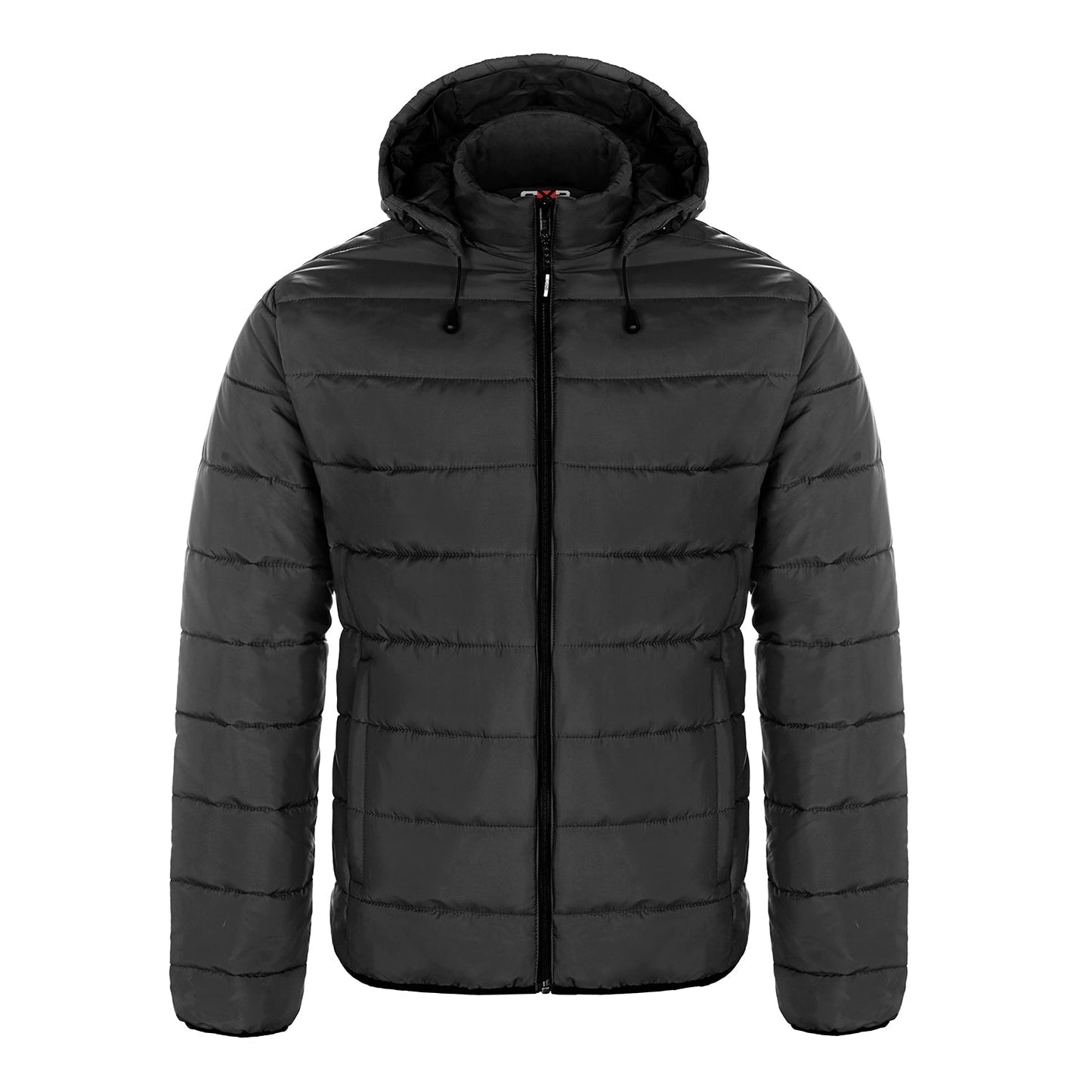 L00980 - Glacial - Men's Puffy Jacket With Detachable Hood Black 980 adult CX2 mens team