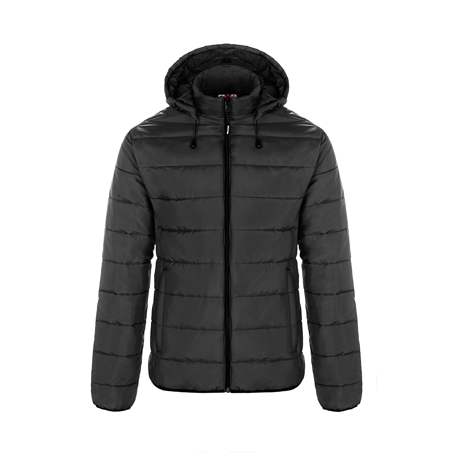 L00981 - Glacial - Ladies Puffy Jacket With Detachable Hood Black 981 CX2 Ladies team Women