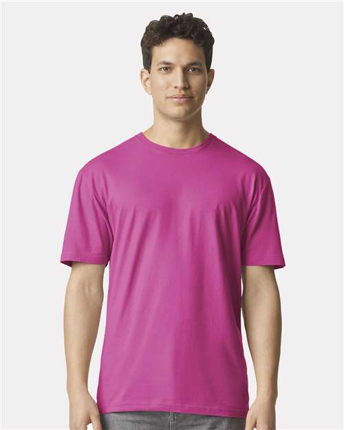Softstyle Ring-Spun T-Shirt | Comfortable | Unisex - 64000 Heliconia casual comfortable cotton everyday wear Polyester printable ring-spun softstyle t-shirt T-Shirts - Core unisex