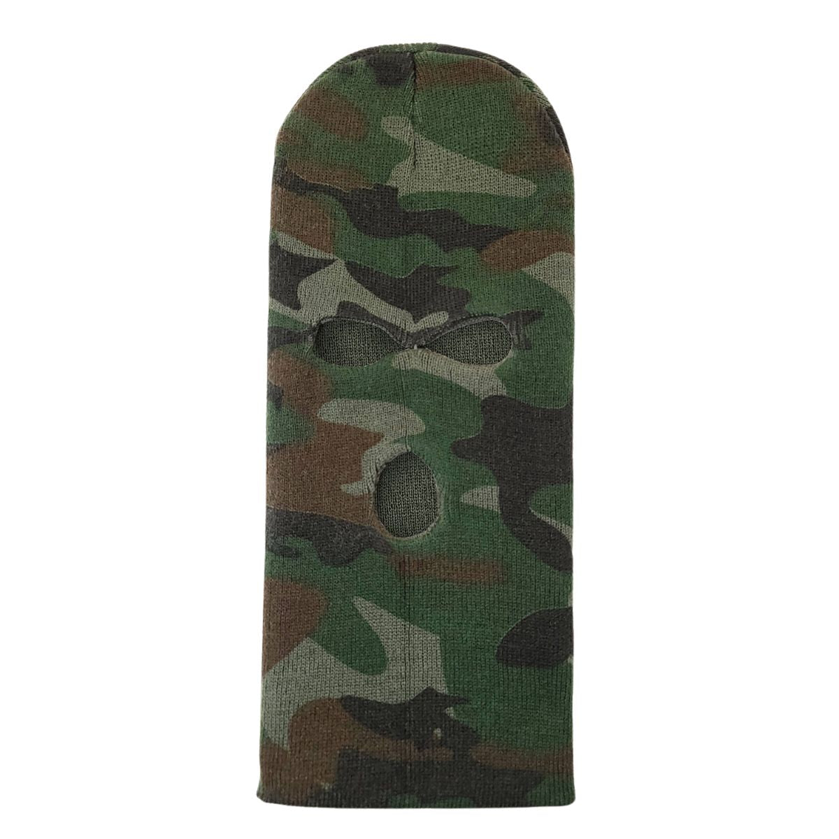 3 Hole Balaclava - XO3, Multi-Coloured Green Camo OSFA