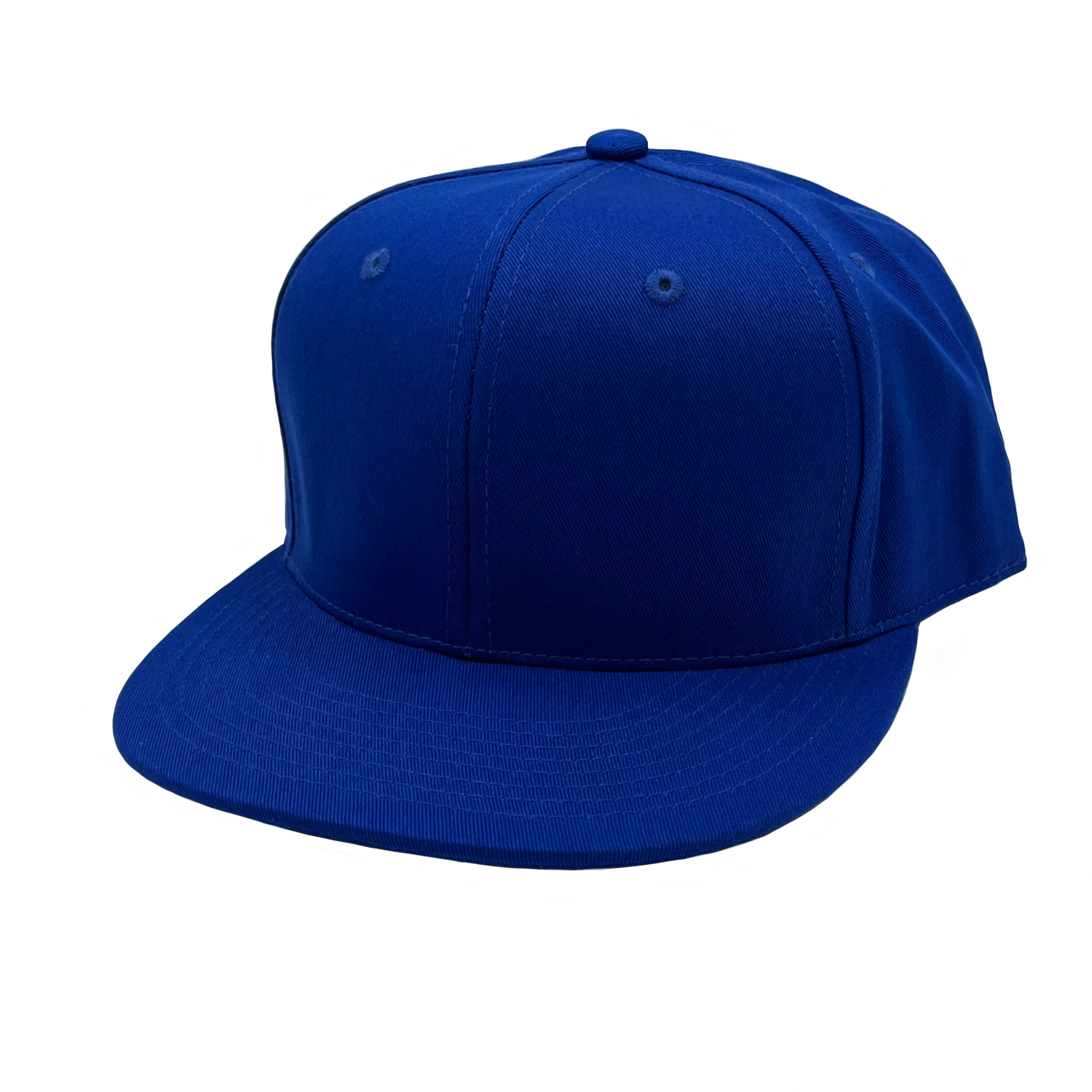GNV-019 - 6 Panels Round Flat Bill Snapback Royal One Size 6 PANELS COTTON FLAT HIGH PROFILE nissi caps SNAPBACK STRUCTURED UNISEX