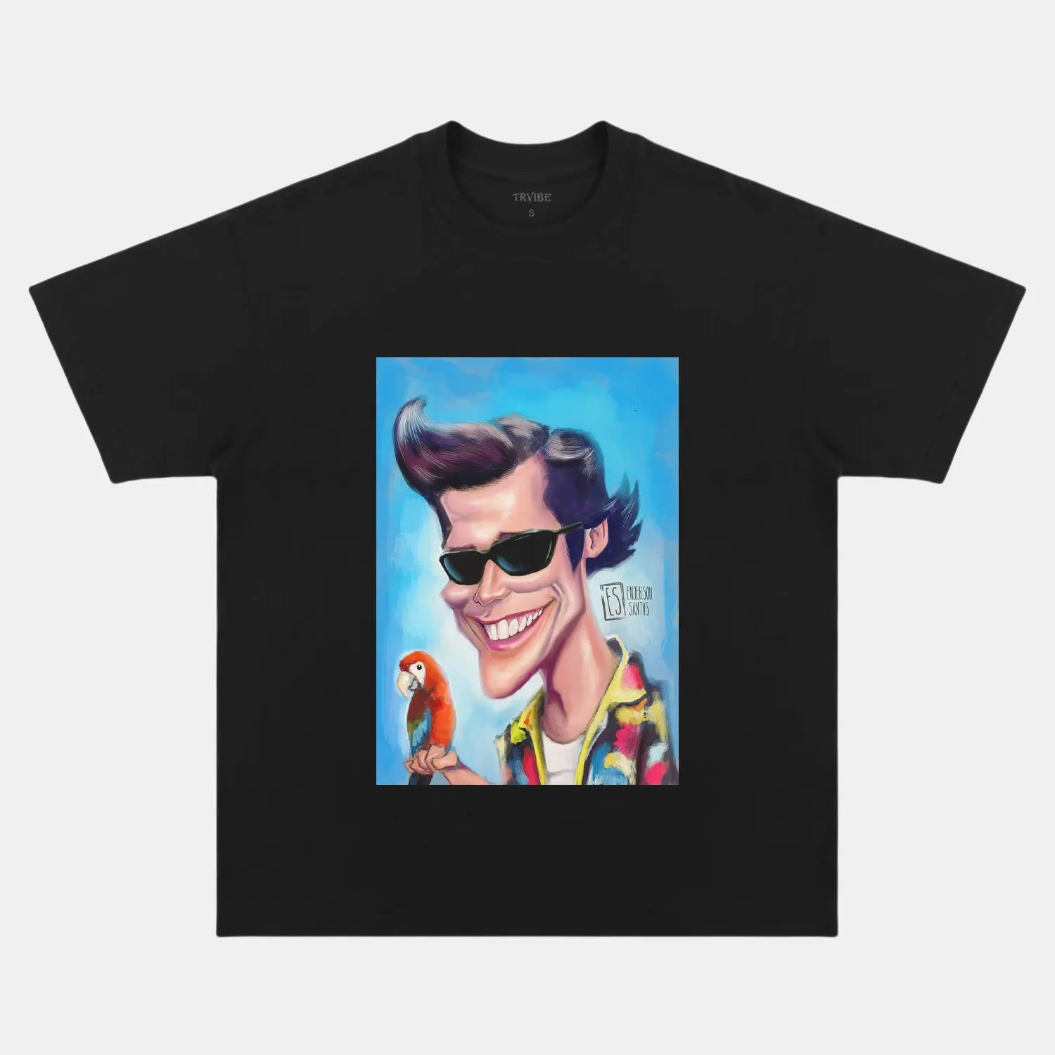 ACE VENTURA VINTAGE CLOTHES V4 BLACK TEE MOVIES MOVIES/TV TV