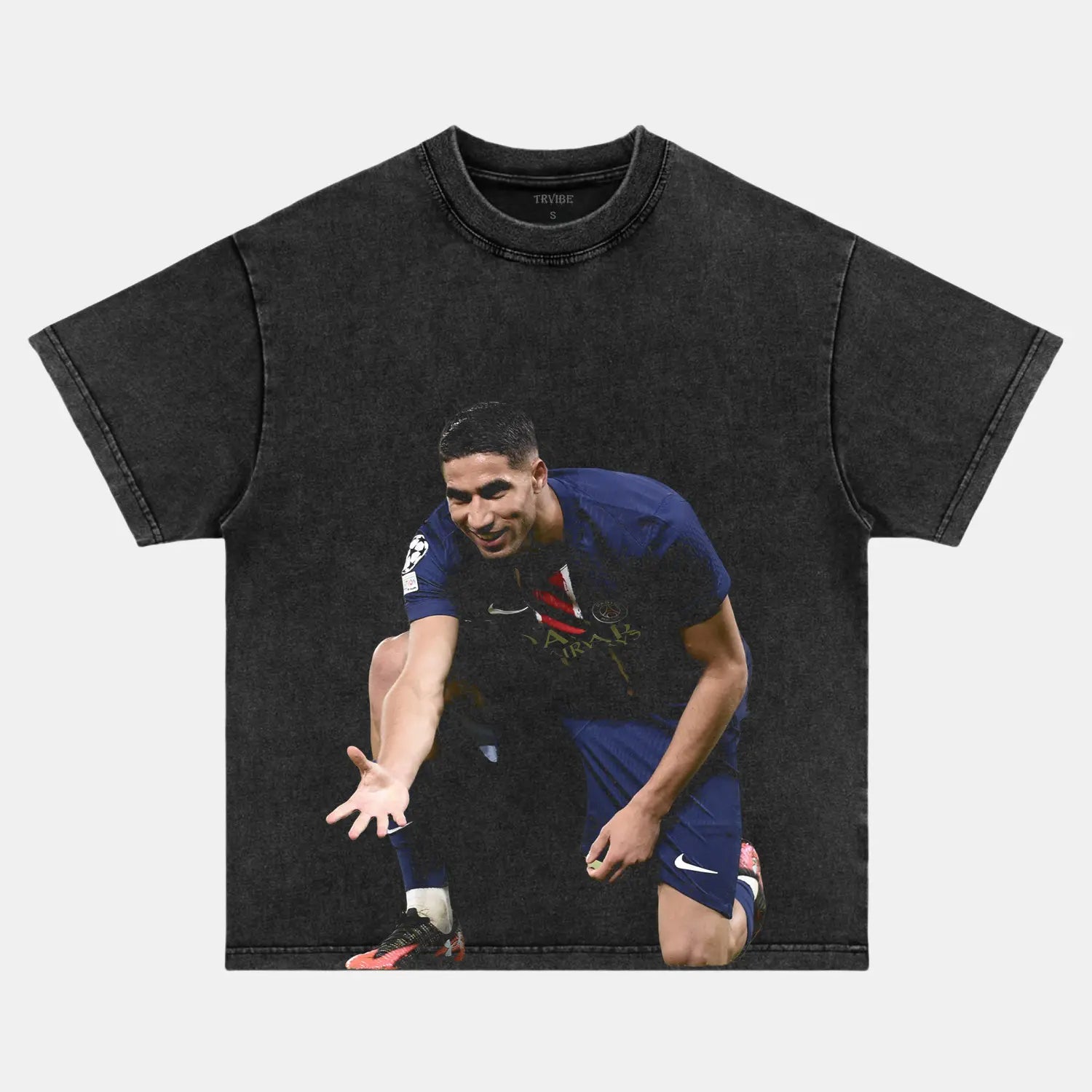 ACHRAF HAKIMI VINTAGE CLOTHES - Toronto Embroidery PEPPER TEE bulk orders custom decoration custom embroidery durable embroidery service fast turnaround long lasting premium quality professional embroidery professional grade soccer sport toronto embroidery trvibe apparel