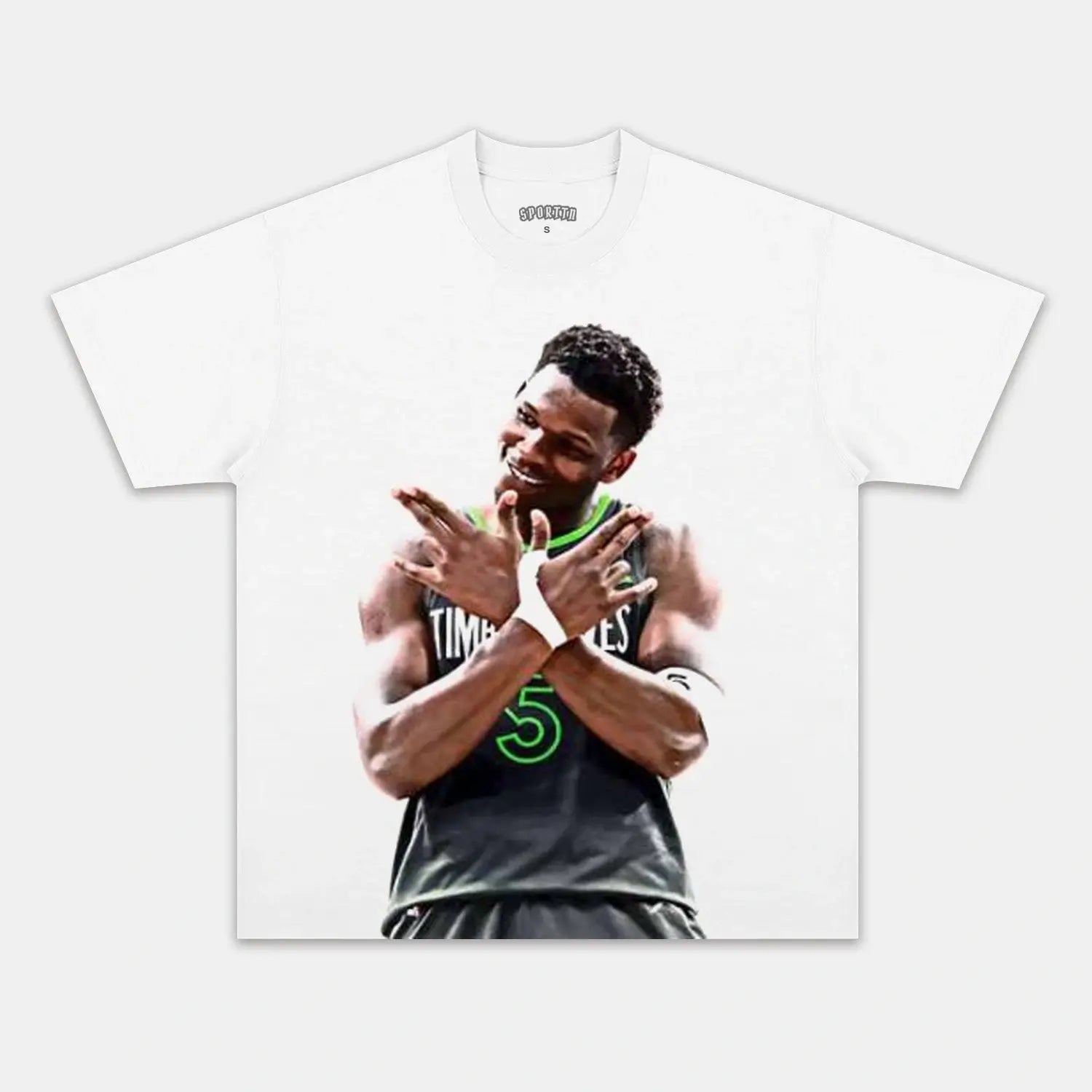 ANTHONY EDWARDS VINTAGE TEE 8.0 - Toronto Embroidery basketball bulk orders custom decoration custom embroidery custom shirts custom t-shirts durable embroidered shirts embroidery service fast turnaround long lasting nba premium quality professional embroidery professional grade sport tee shirts toronto embroidery trvibe apparel