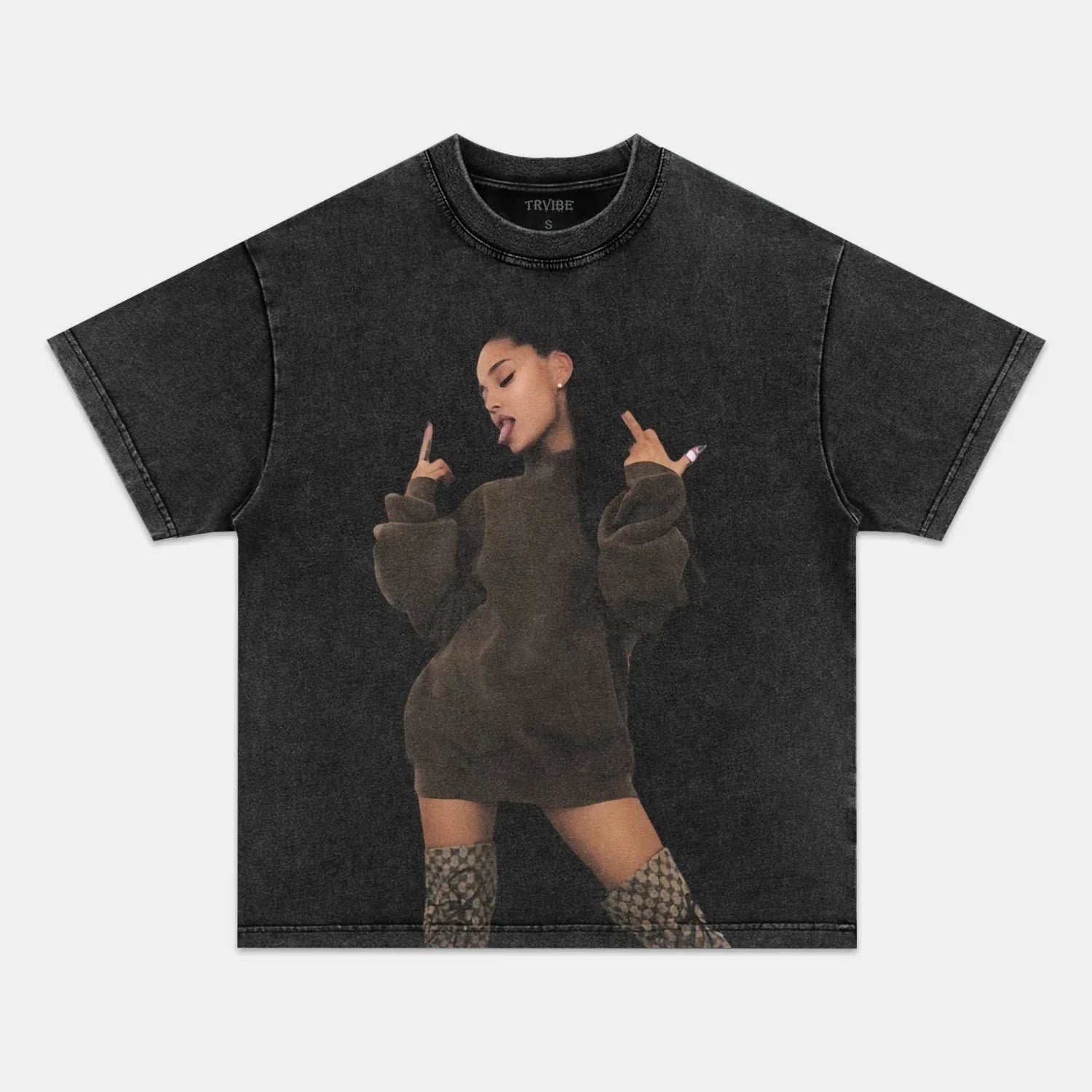 ARIANA GRANDE TEE V1 - Toronto Embroidery bulk orders custom decoration custom embroidery custom shirts custom t-shirts durable embroidered shirts embroidery service fast turnaround long lasting music pop premium quality professional embroidery professional grade tee shirts toronto embroidery trvibe apparel