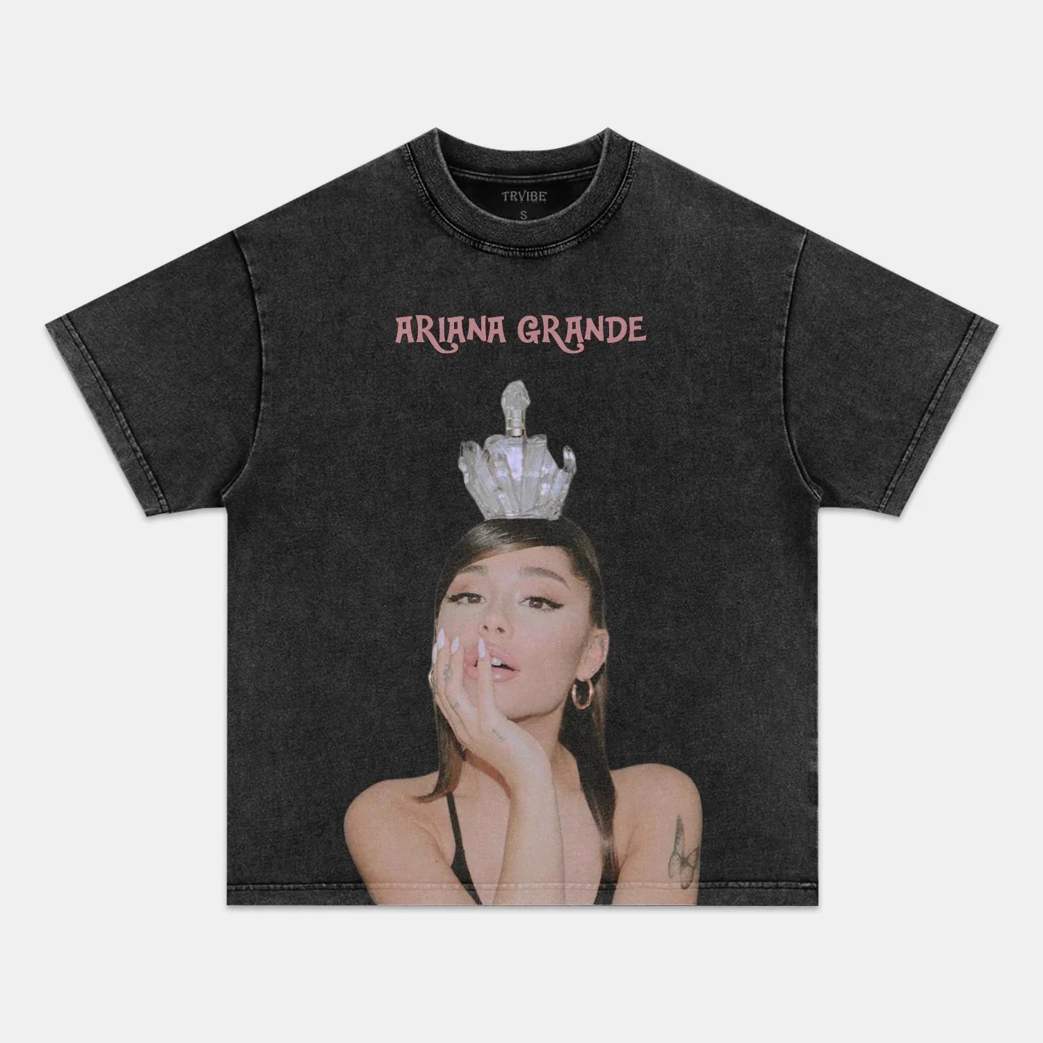 ARIANA GRANDE TEE 6.3 - Toronto Embroidery bulk orders custom decoration custom embroidery custom shirts custom t-shirts durable embroidered shirts embroidery service fast turnaround long lasting music pop premium quality professional embroidery professional grade tee shirts toronto embroidery trvibe apparel