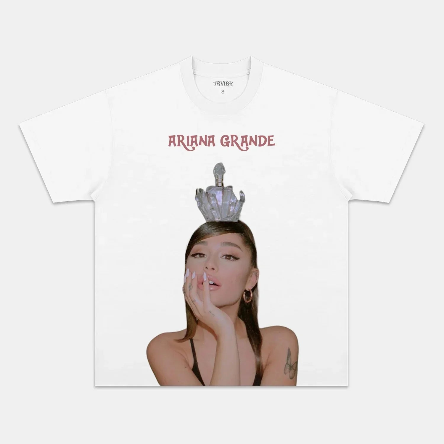 ARIANA GRANDE TEE 6.3 - Toronto Embroidery bulk orders custom decoration custom embroidery custom shirts custom t-shirts durable embroidered shirts embroidery service fast turnaround long lasting music pop premium quality professional embroidery professional grade tee shirts toronto embroidery trvibe apparel