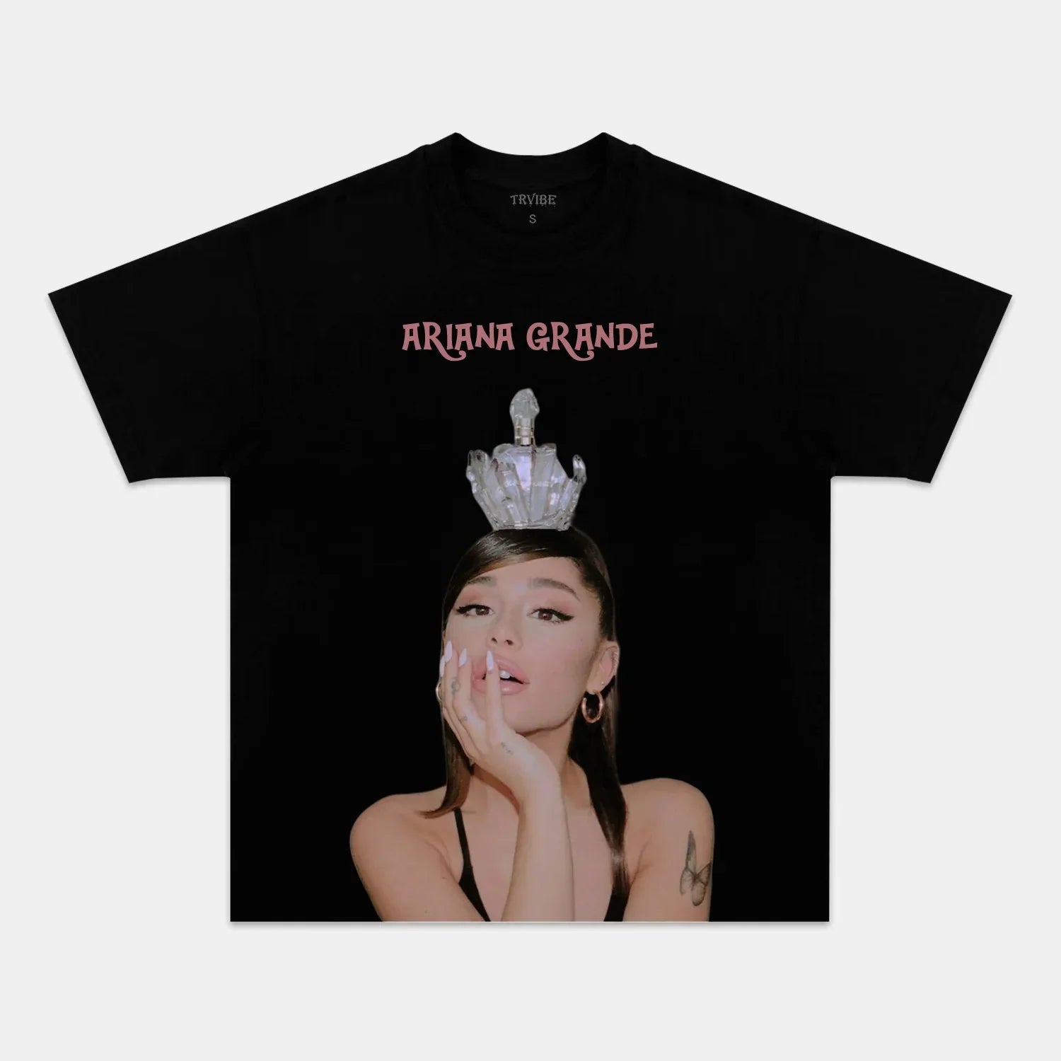 ARIANA GRANDE TEE 6.3 - Toronto Embroidery bulk orders custom decoration custom embroidery custom shirts custom t-shirts durable embroidered shirts embroidery service fast turnaround long lasting music pop premium quality professional embroidery professional grade tee shirts toronto embroidery trvibe apparel
