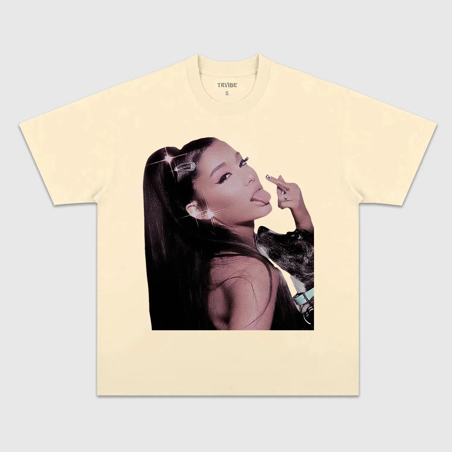 ARIANA GRANDE TEE V2 - Toronto Embroidery bulk orders custom decoration custom embroidery custom shirts custom t-shirts durable embroidered shirts embroidery service fast turnaround long lasting music pop premium quality professional embroidery professional grade tee shirts toronto embroidery trvibe apparel