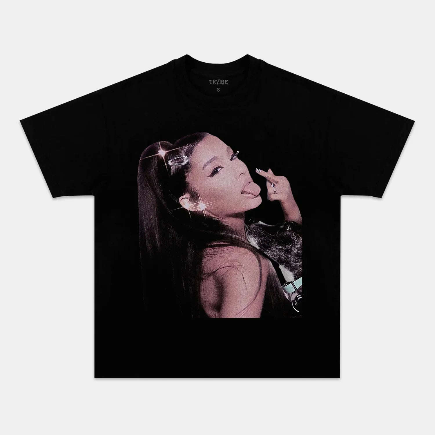 ARIANA GRANDE TEE V2 - Toronto Embroidery bulk orders custom decoration custom embroidery custom shirts custom t-shirts durable embroidered shirts embroidery service fast turnaround long lasting music pop premium quality professional embroidery professional grade tee shirts toronto embroidery trvibe apparel