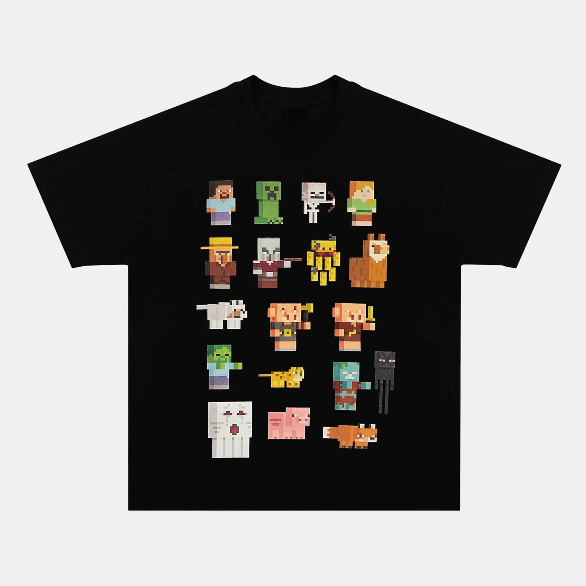 A MINECRAFT MOVIE V7 TEE BLACK GAMES MOVIES