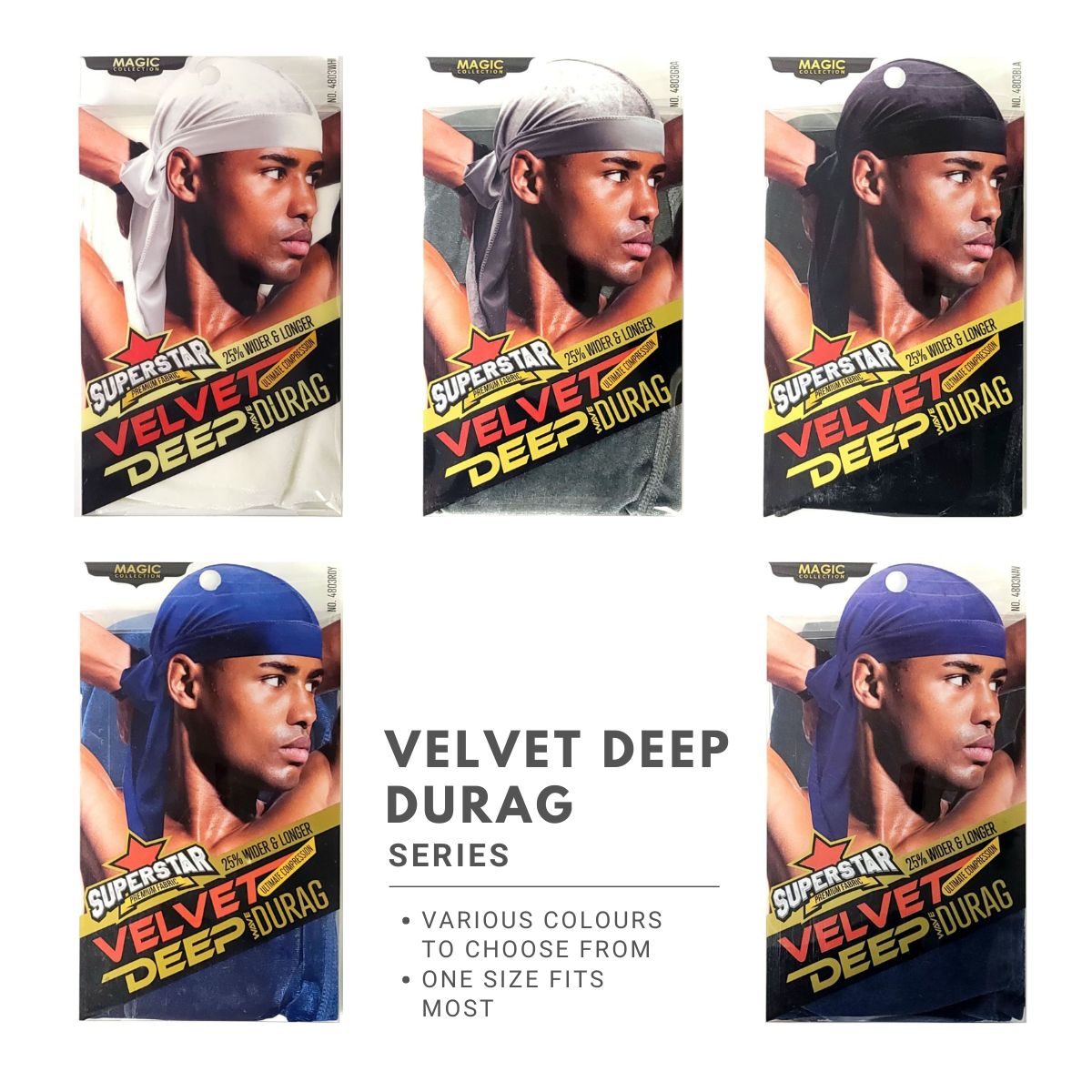 Durag - Premium Velvet, Multi-Coloured, One Size Accessories