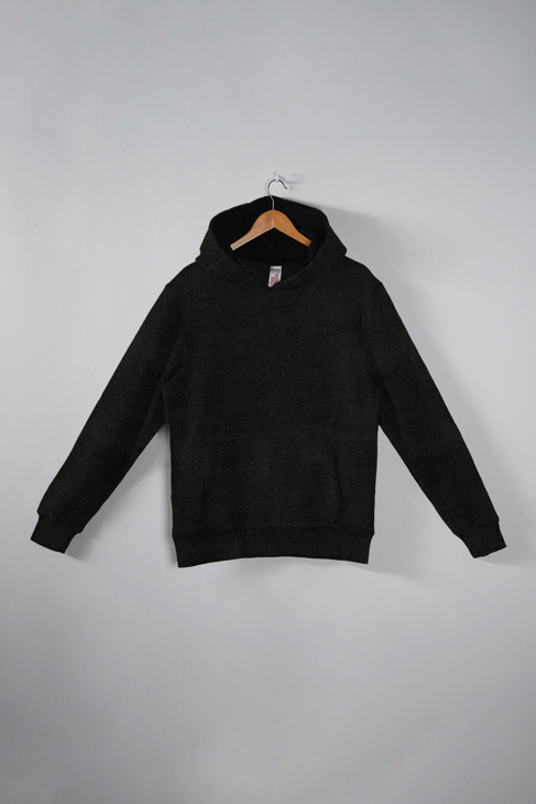 B503 BLACK 250 GSM 50 poly / 50 cotton Pullover Hoodie