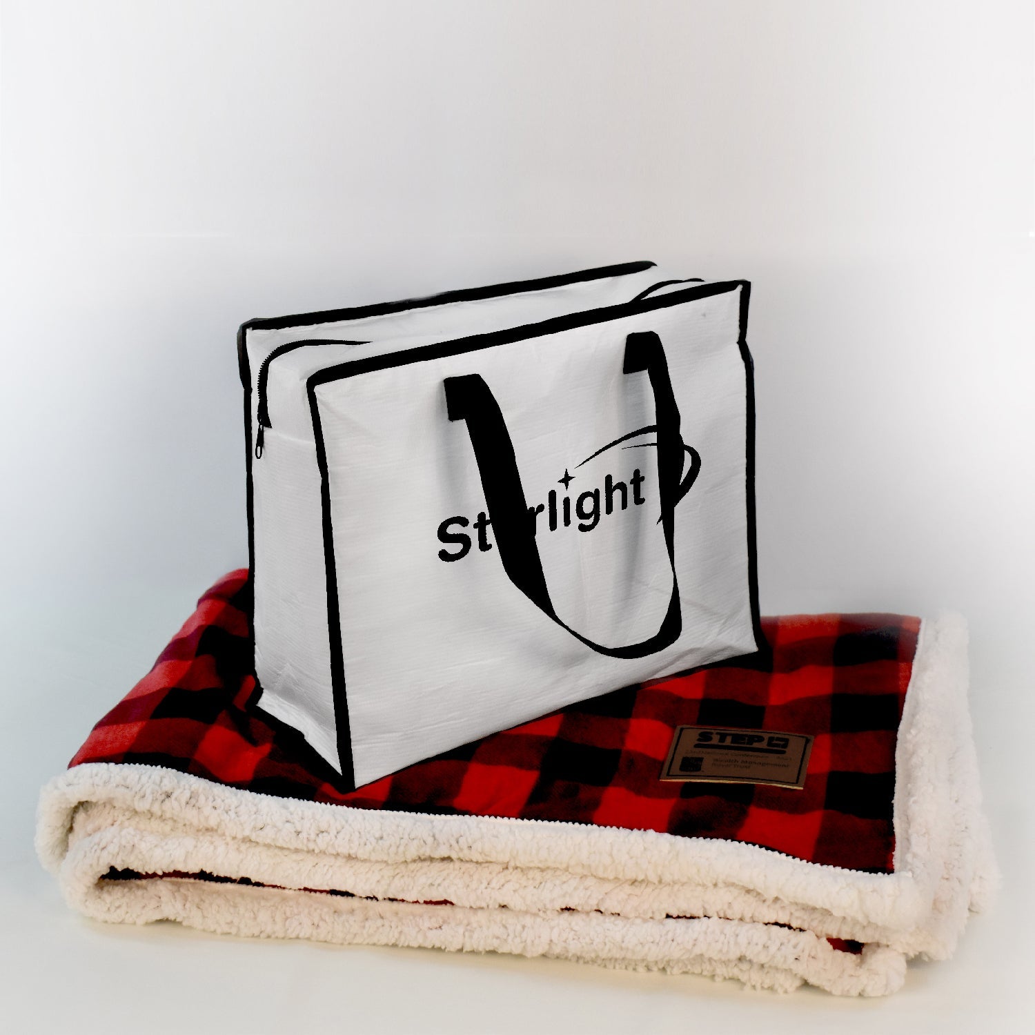 B8730- Durable Laminated Recycled RPET Zipper Tote Bag with Full Top Closure durable recycled tote eco-friendly shopping bag laminated zipper tote RECYCLED recycled RPET tote bag recycled tote bag sustainable gift packaging tote tote bags Totes