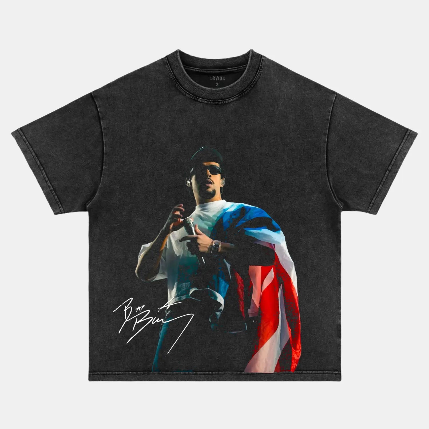 Premium BAD BUNNY VINTAGE TEE 3.0 | Custom Embroidery Available - Fast Turnaround BIG FACE BIG FACES MUSIC