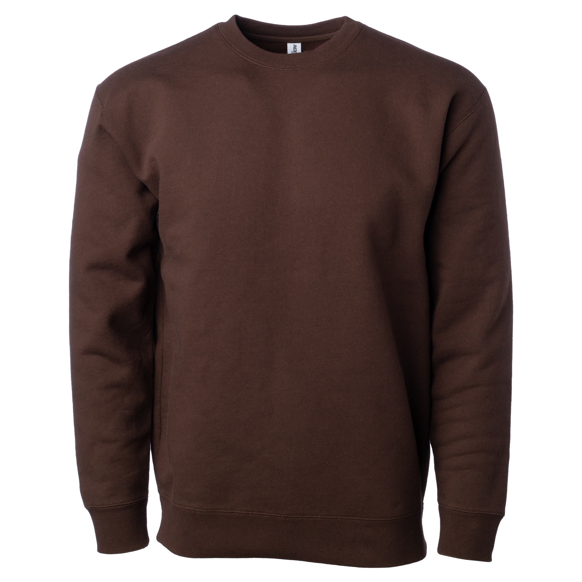 IND3000 - Men's Heavyweight Crew Neck Brown BASIC FLEECE COTTON / POLYESTER CREWS Heavyweight IND3000 INDEPENDENT MEN REGULAR tearaway