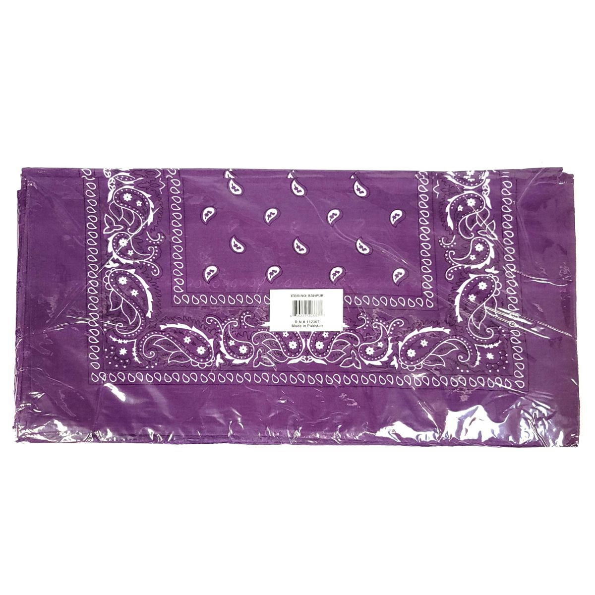 Bandana - Dozen Package, Various Colours, One Size Purple Accessories