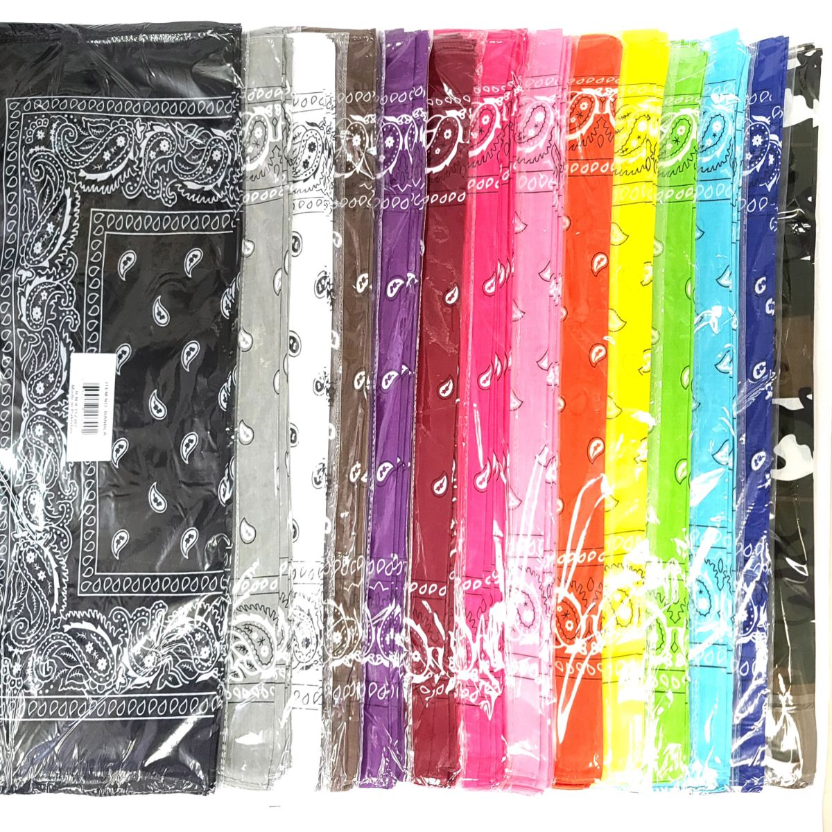 Bandana - Dozen Package, Various Colours, One Size Accessories