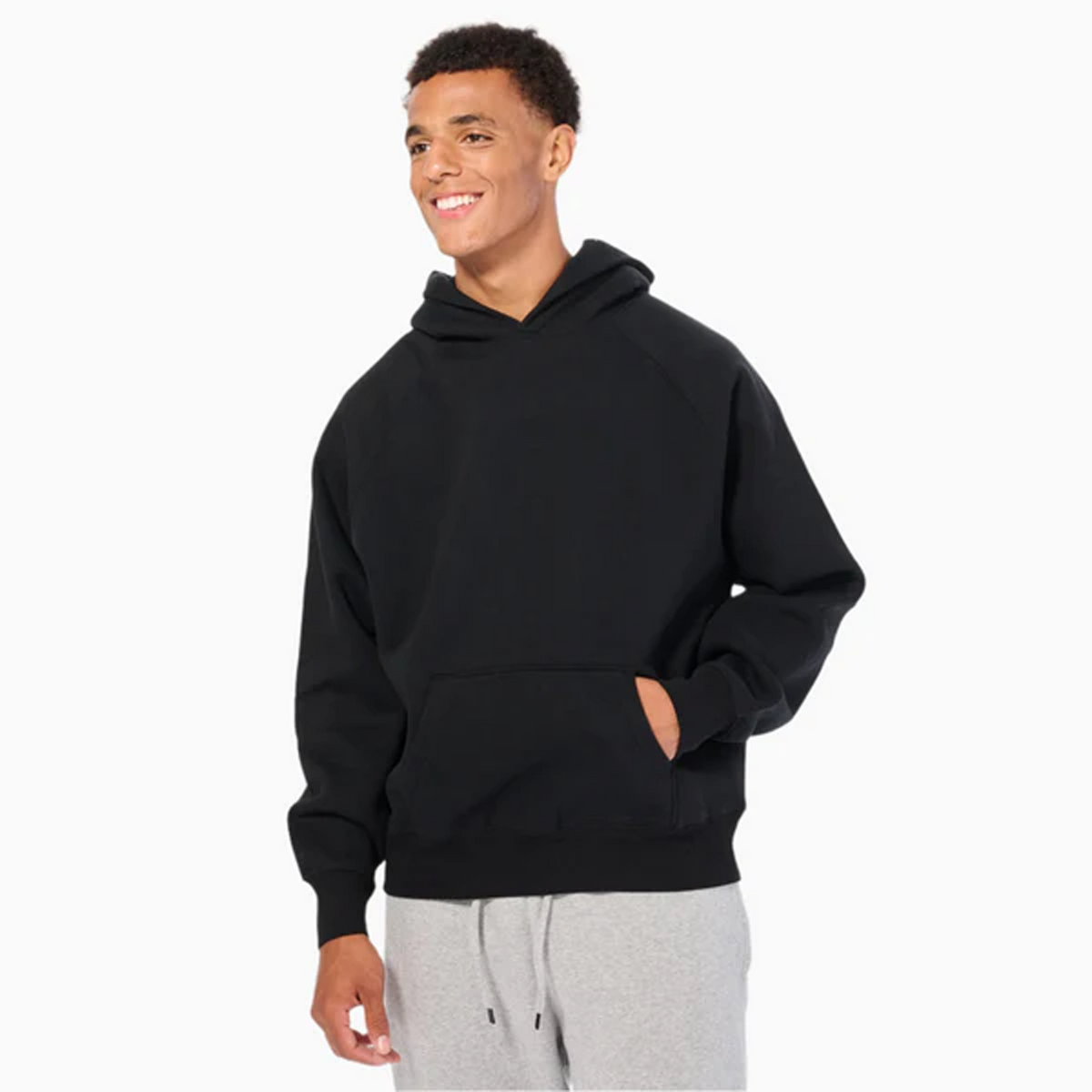AXISM 7395, - Oversized Heavyweight Hoodie, Black