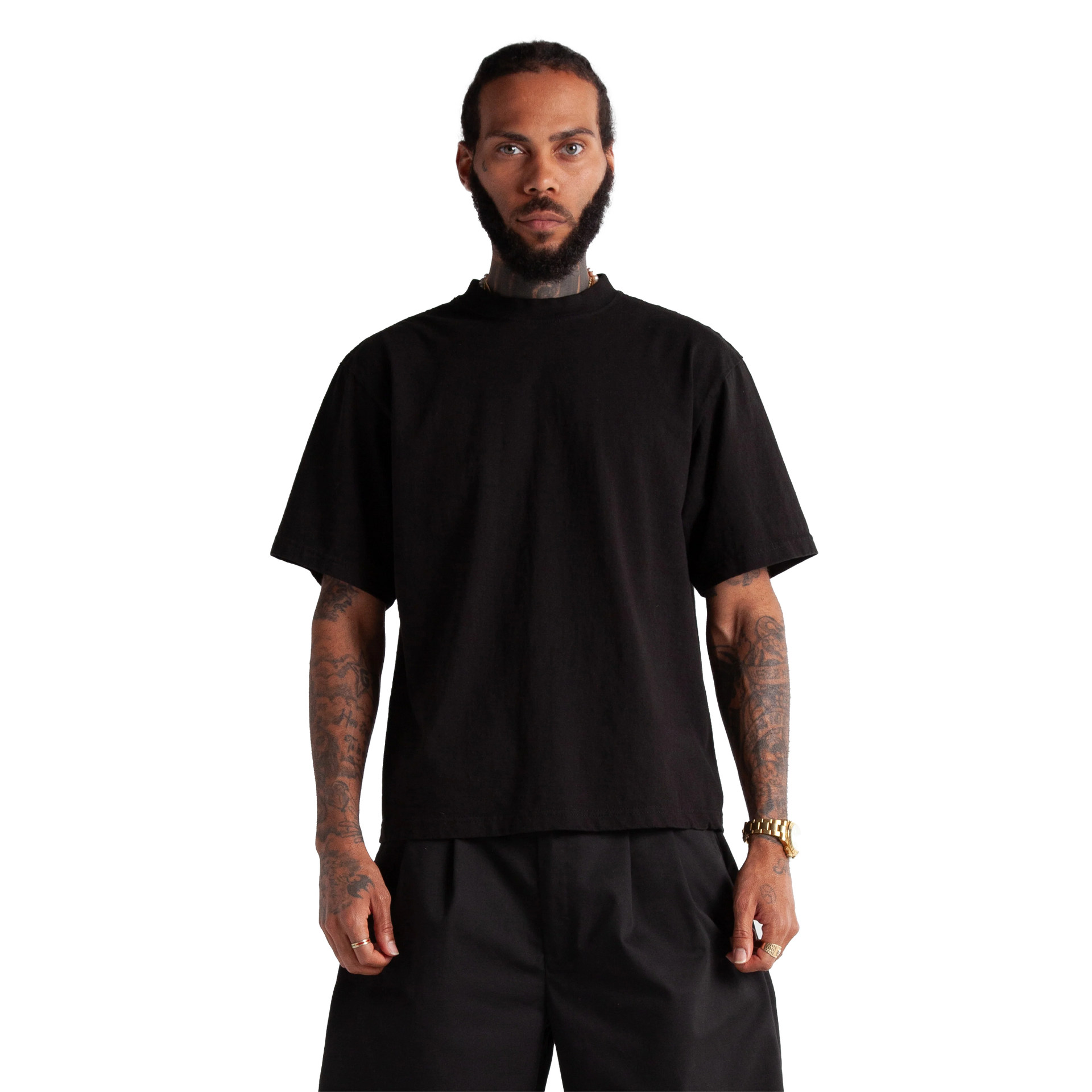 Max Heavyweight Cropped Tee Black BOXY COTTON Crop Heavyweight MEN NEW ARRIVALS newarrivals Shaka Wear