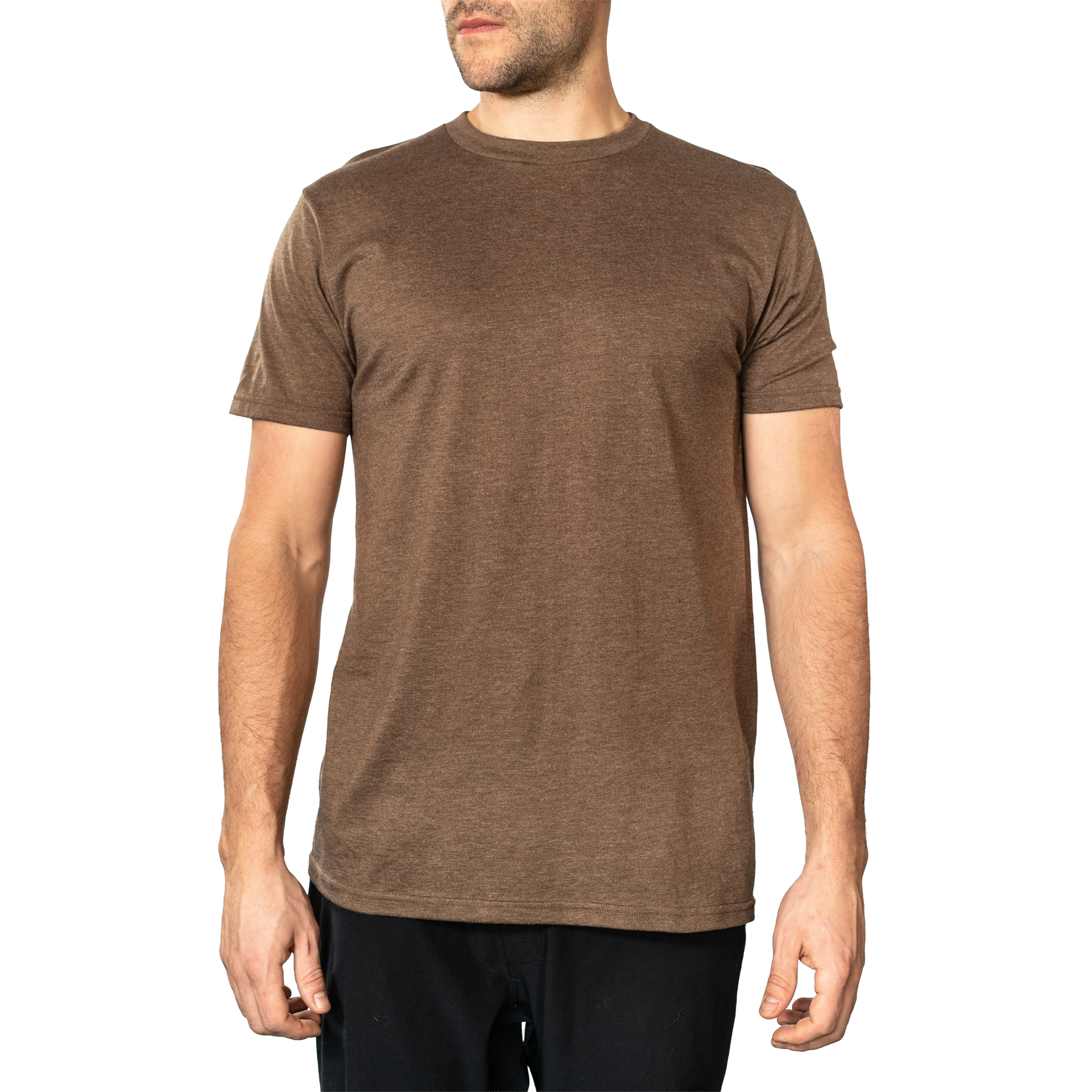 47146 - Men's London Tee Brown Heather COTTON / POLYESTER FITTED Lightweight MEN OPTIMA REGULAR shsdparentproduct tearaway