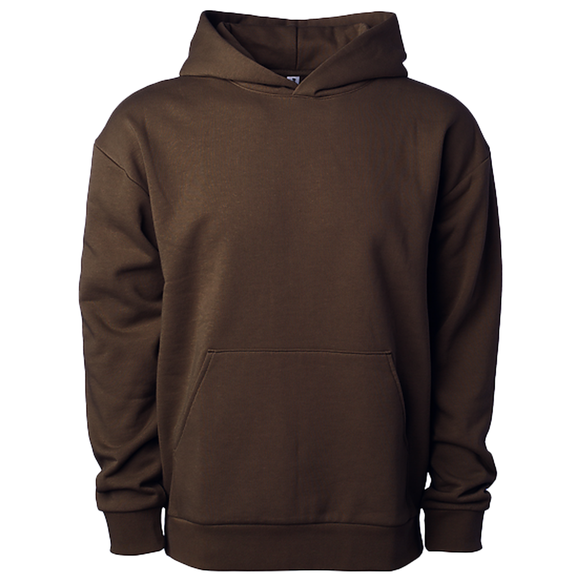 IND330BLV - Boulevard 330gm Heavyweight Pullover Hood Brown BOXY COTTON / POLYESTER DROP SHOULDER Heavyweight ind330blv INDEPENDENT MEN pullover PULLOVERS tearaway