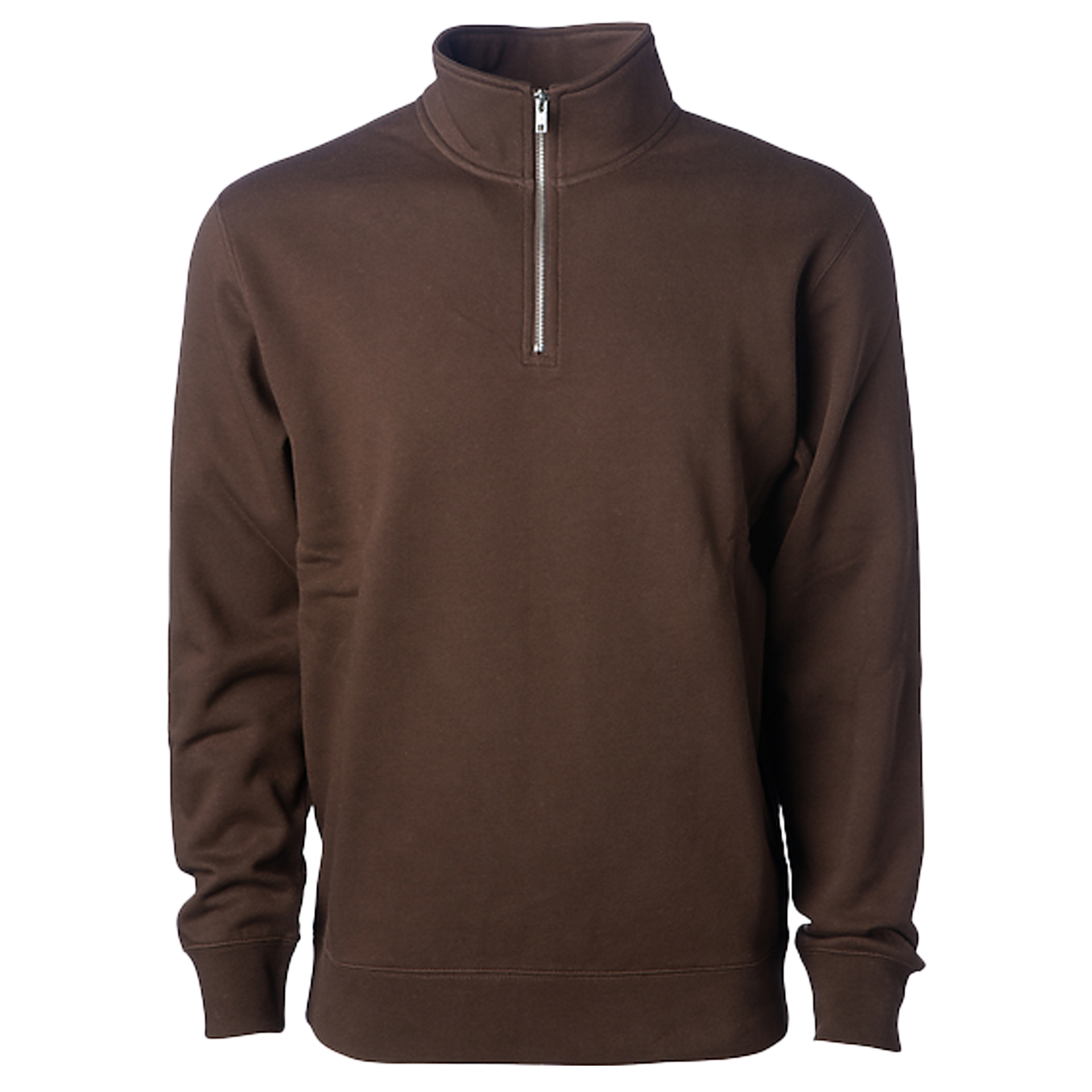 SS4600QZ - Midweight Quarter Zip Brown 1/4 ZIP COTTON / POLYESTER INDEPENDENT MEN MIDWEIGHT QUARTER ZIP REGULAR SS4600QZ STANDARD SUPPLY tearaway