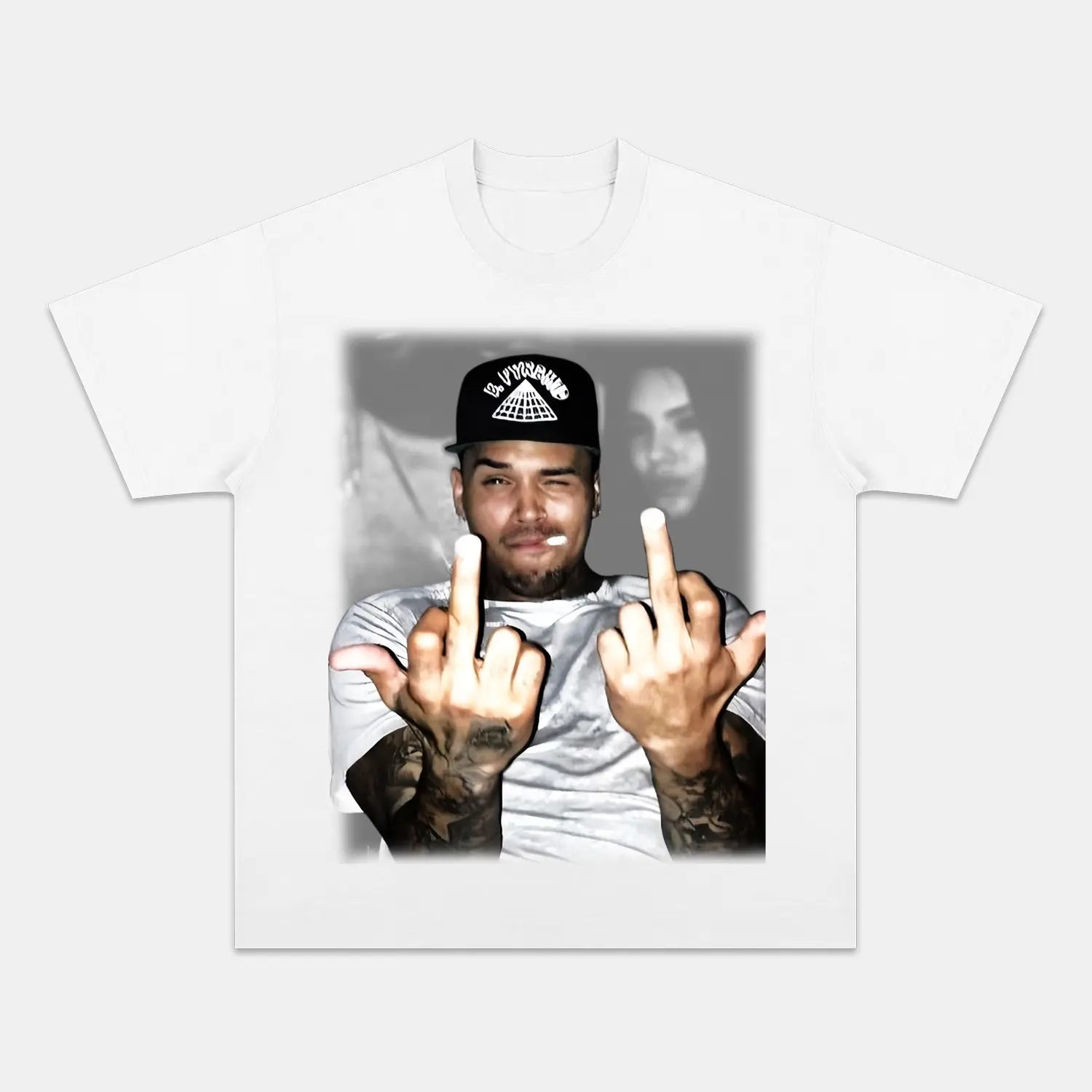 Chris Brown: Music Icon Tee V16 BIG FACE BIG FACES Chrisbrown HIP HOP MUSIC