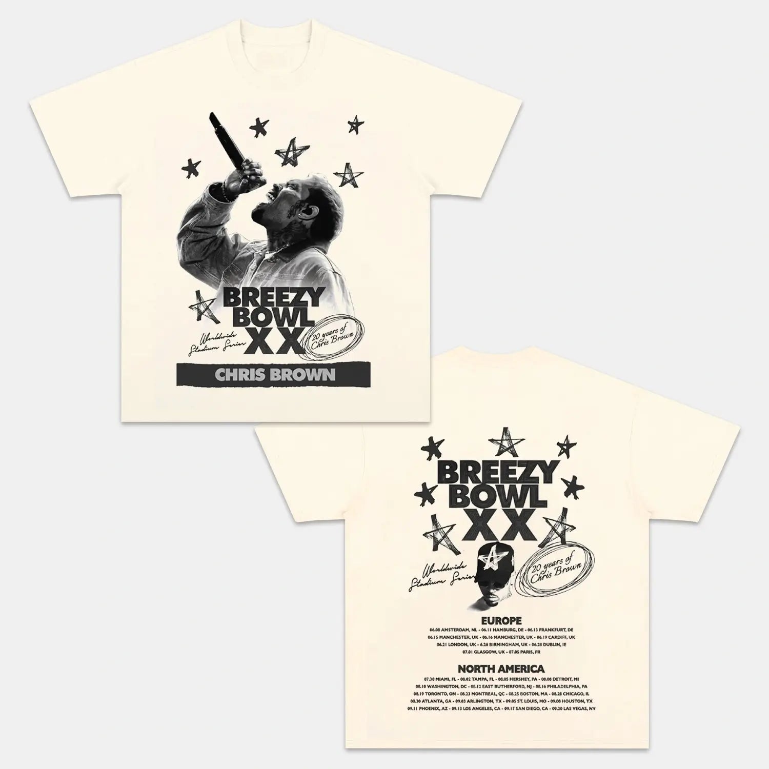 Chris Brown: Breezy Bowl Tour Tee V7 Chrisbrown MUSIC