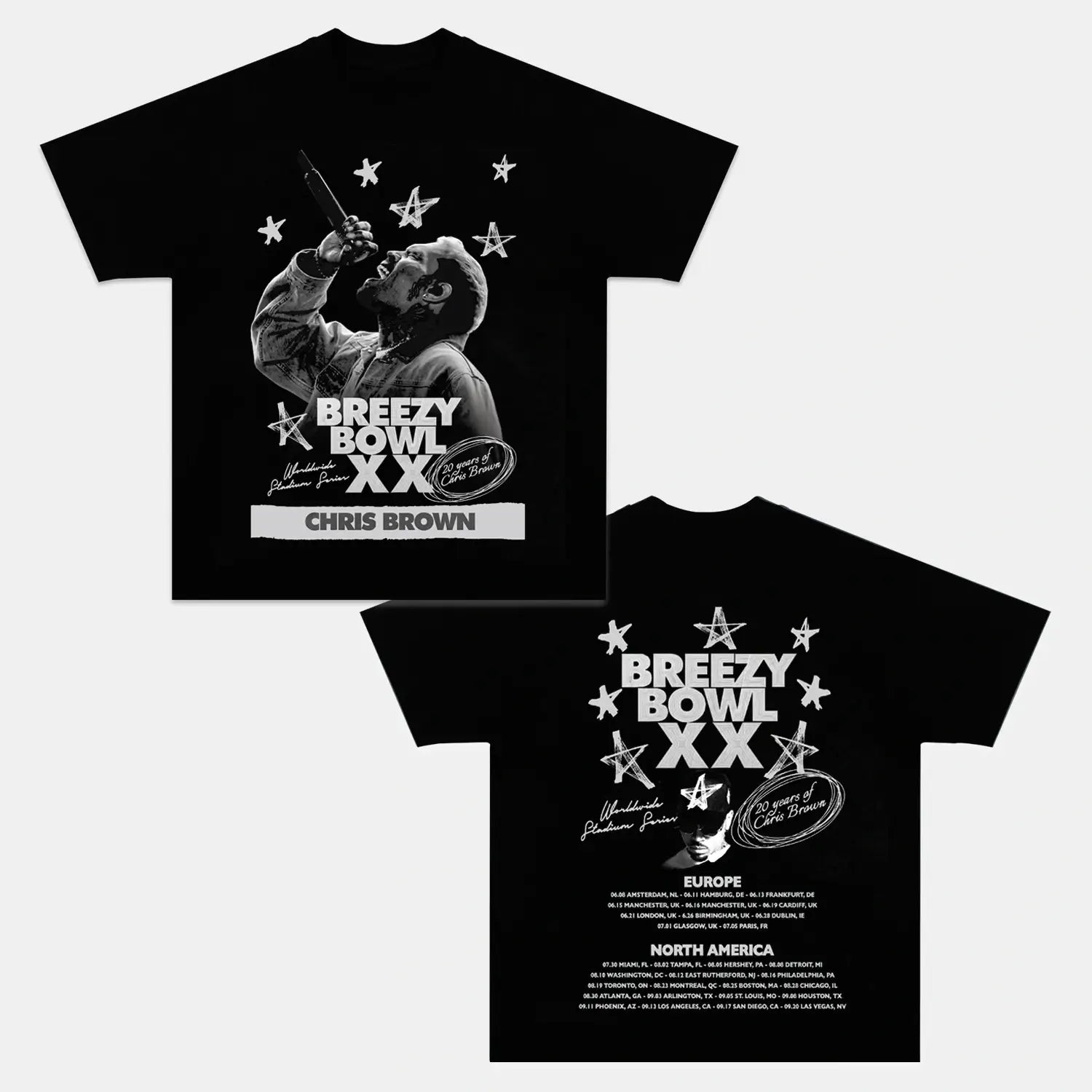 Chris Brown: Breezy Bowl Tour Tee V7 Chrisbrown MUSIC