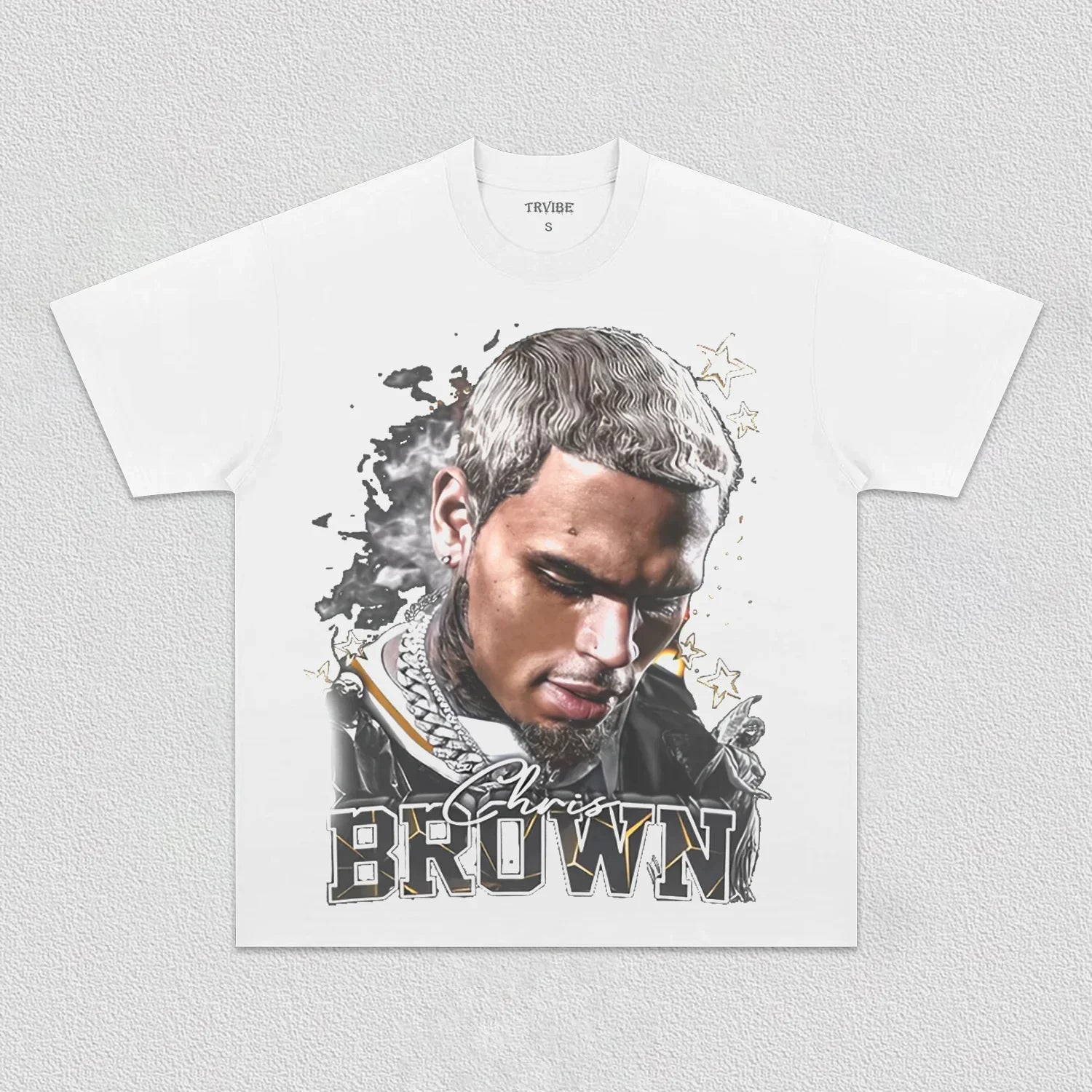 Chris Brown: Music Icon Tee V7 WHITE TEE Chrisbrown MUSIC POP