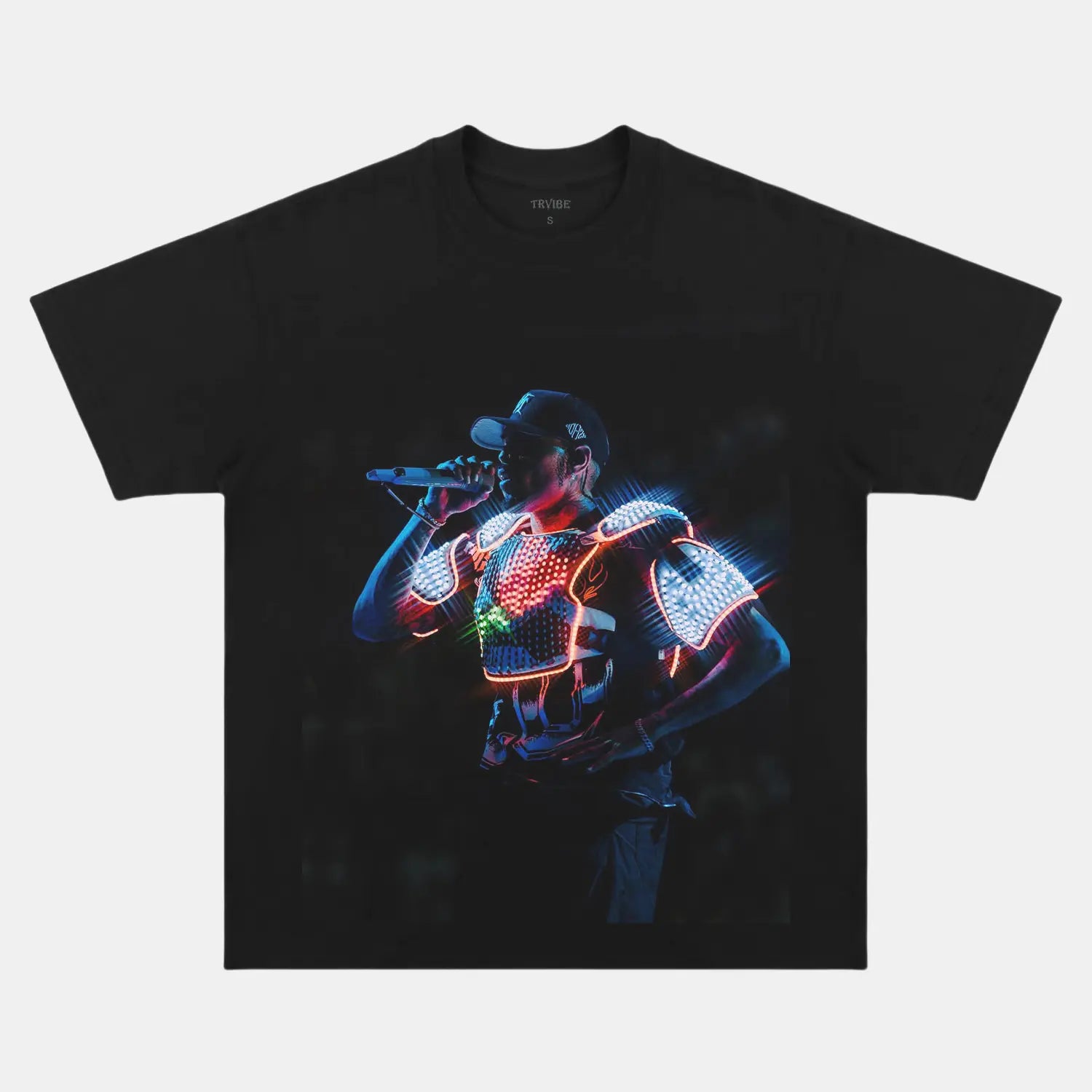 Chris Brown: Music Icon Tee V5 BLACK TEE chris brown HIP HOP MUSIC POP