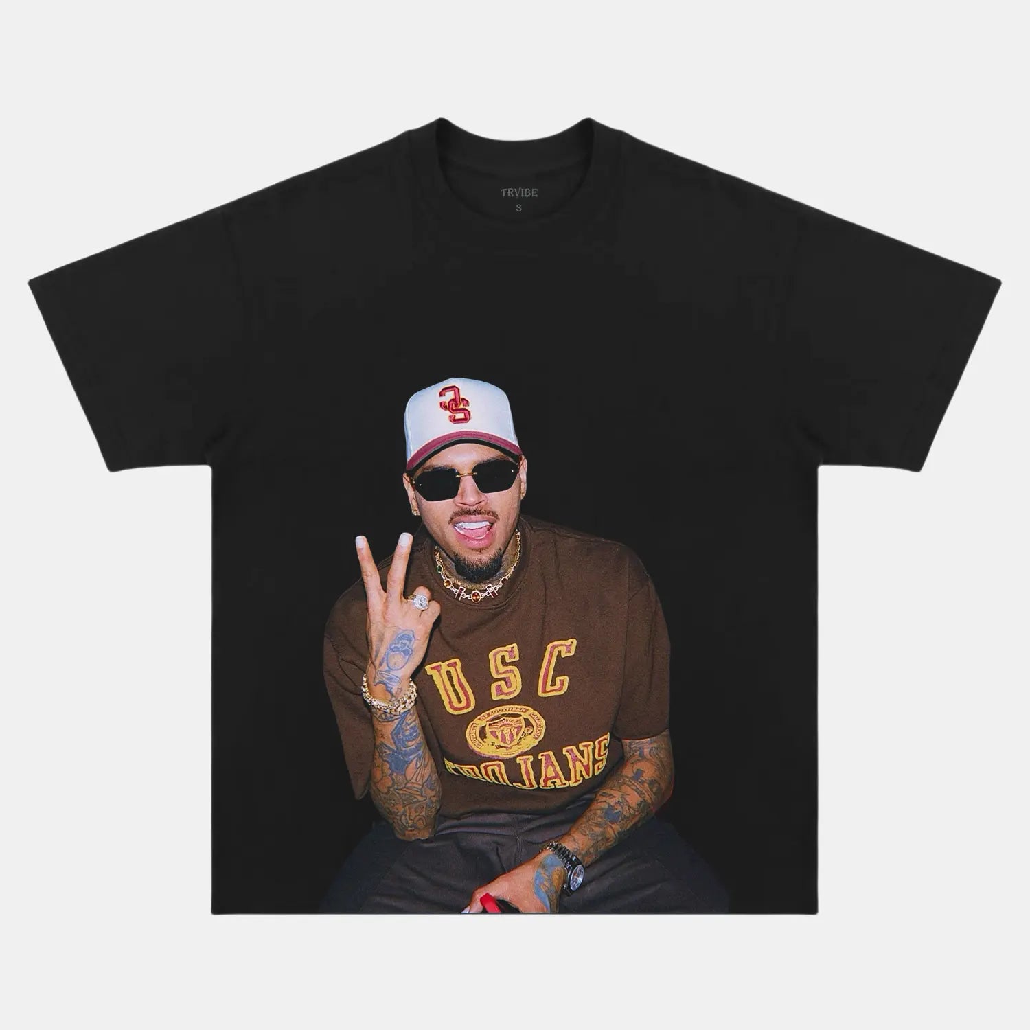 Chris Brown: Music Icon Tee V17 BLACK TEE Chrisbrown HIP HOP MUSIC