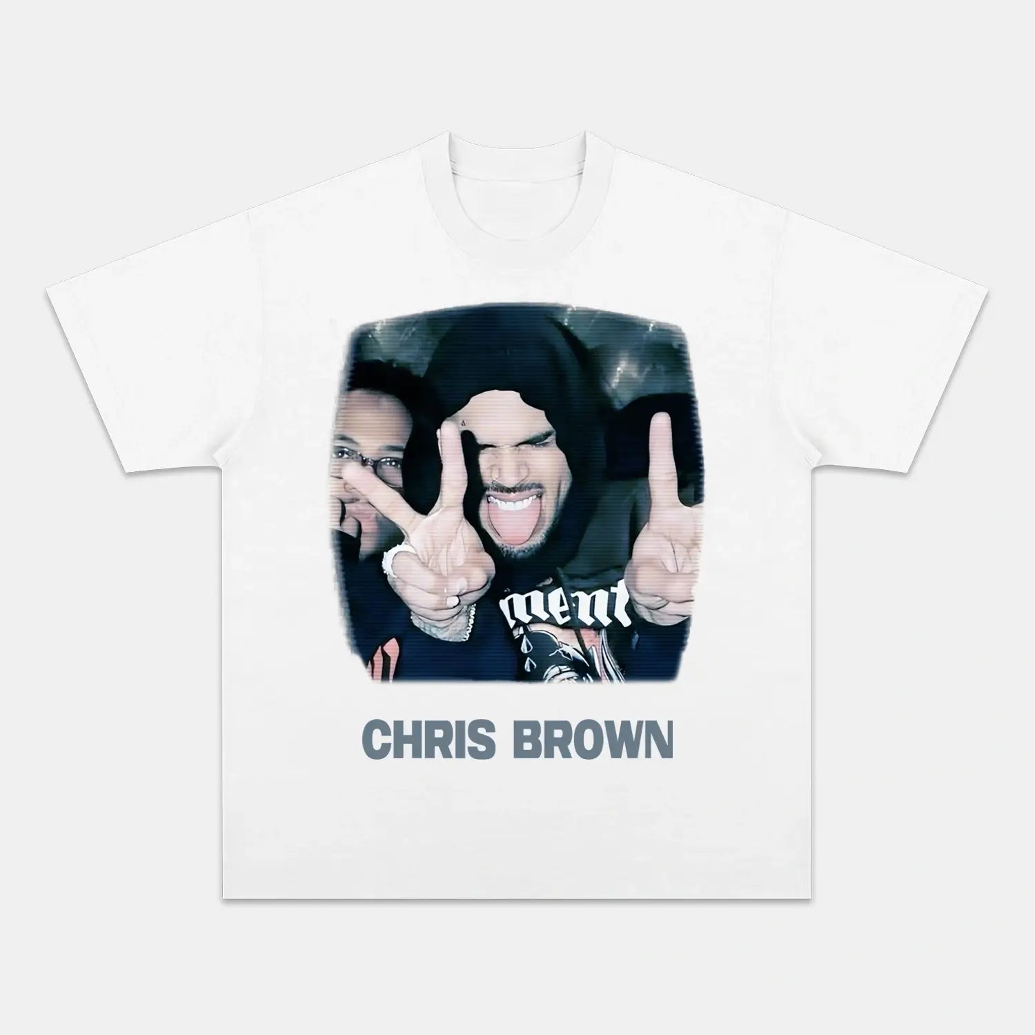 Chris Brown: Music Icon Tee V18 WHITE TEE Chrisbrown HIP HOP MUSIC