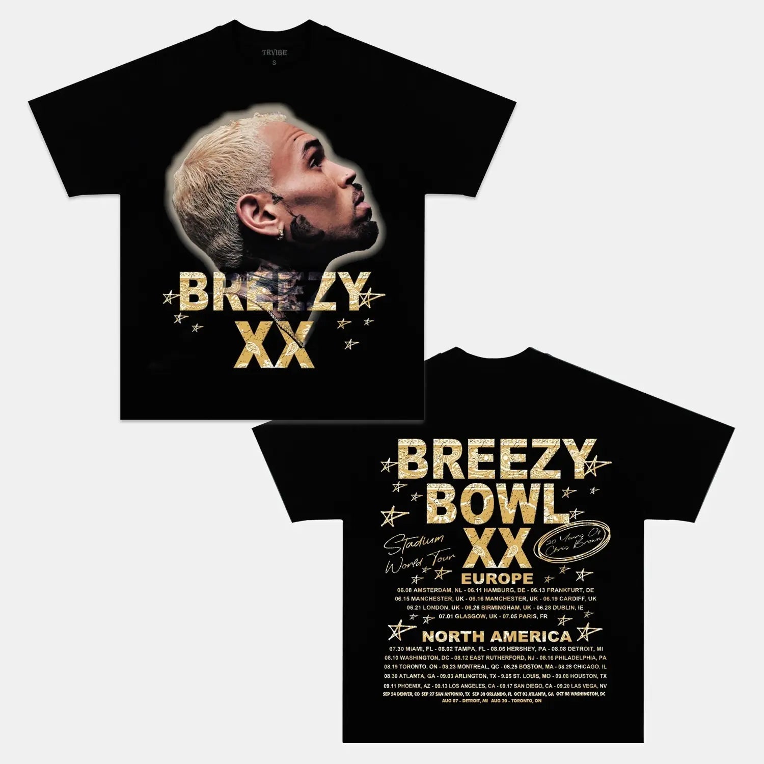 Chris Brown: Breezy Bowl Tour Tee V4 BLACK TEE Chrisbrown HIP HIP HOP HIPHOP MUSIC POP