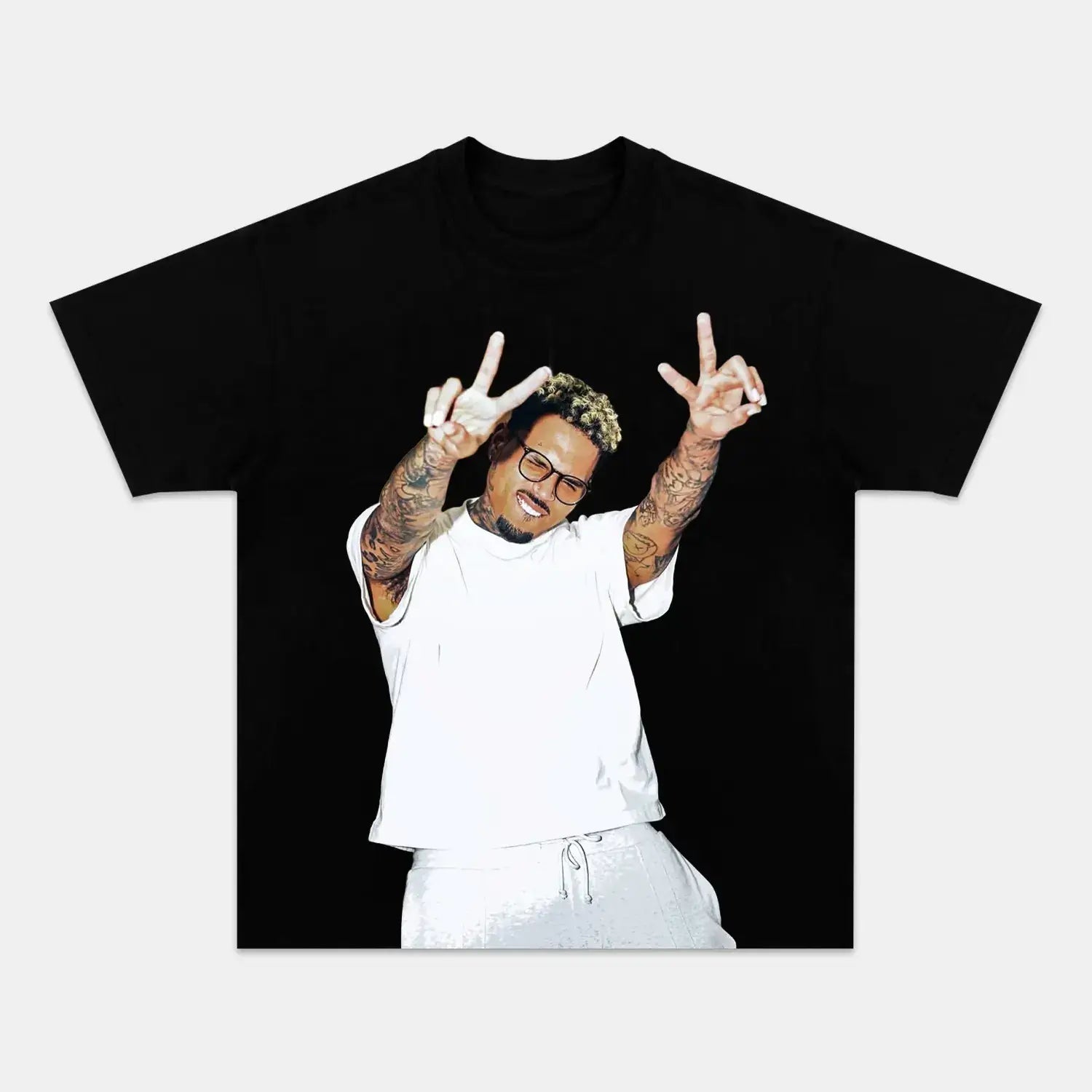 Chris Brown: Music Icon Tee V14 BLACK TEE Chrisbrown HIP HOP MUSIC