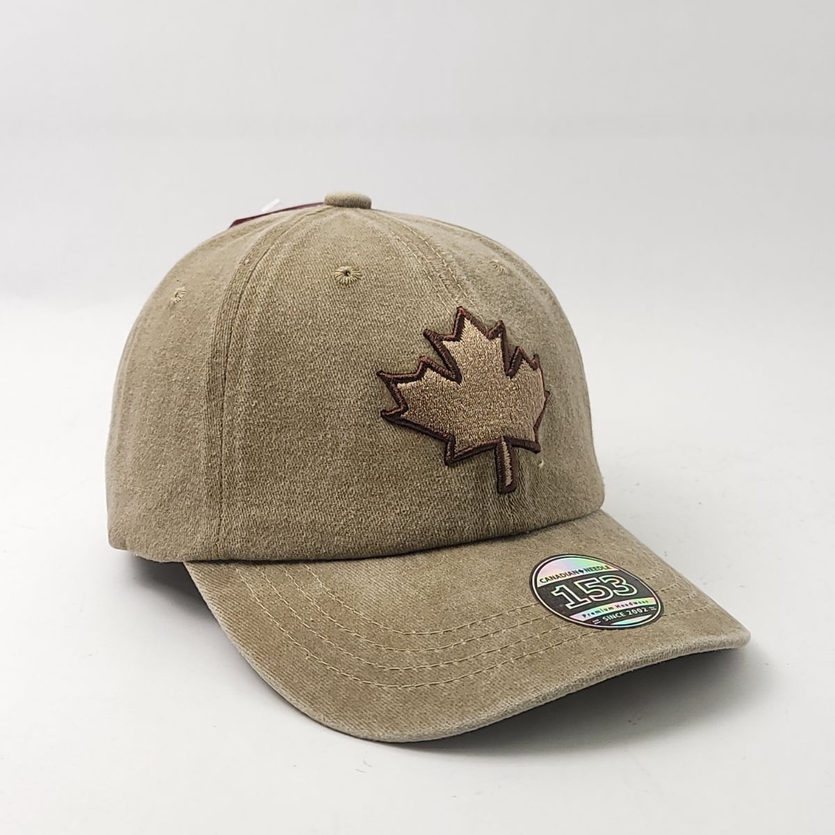 Canada Leaf Cap - Pigment Washed Cotton with 3D Leaf Logo, Multi-Coloured Best Canada Cap Dad Seller