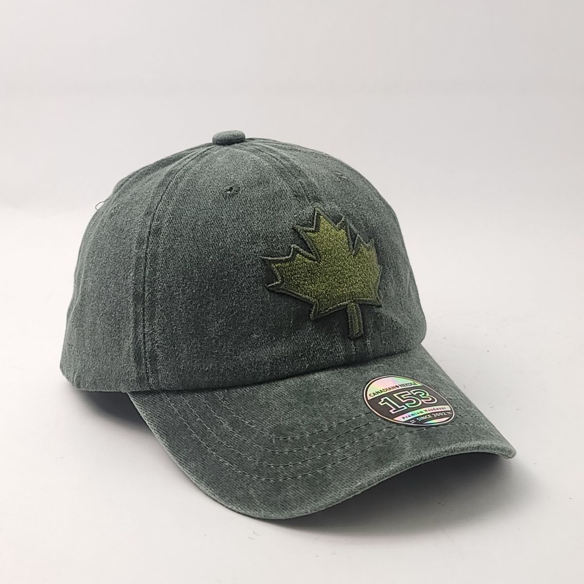 Canada Leaf Cap - Pigment Washed Cotton with 3D Leaf Logo, Multi-Coloured Best Canada Cap Dad Seller