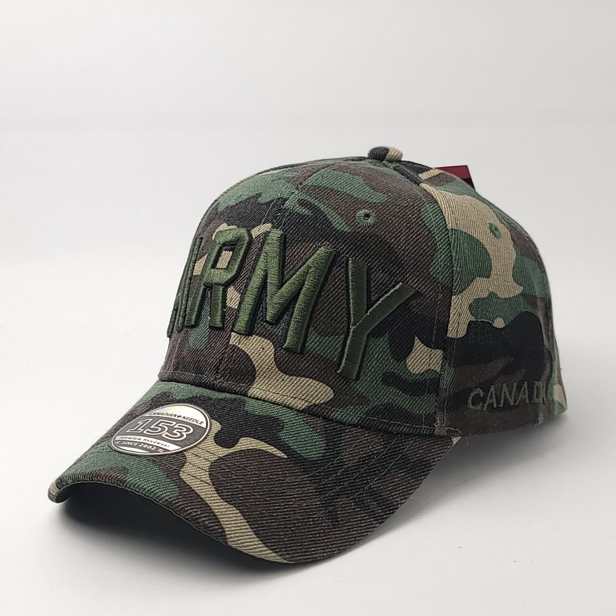 ARMY Cap - Classic Baseball Cap with 3D ARMY Logo, Multi-Coloured, Adjustable ARMY Canada Cap Caps