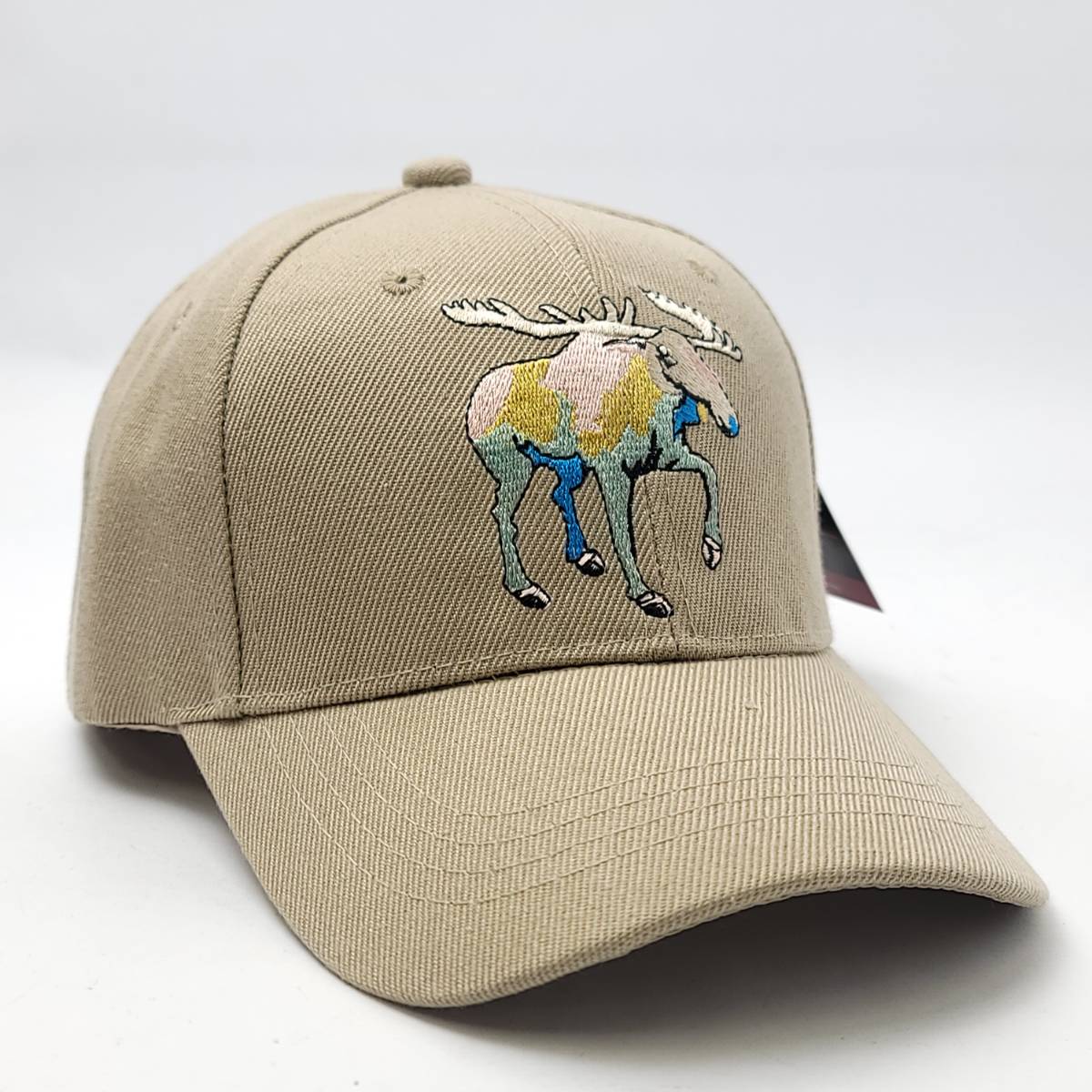 Canadian Moose Cap - Multi-Coloured, Adjustable Khaki OSFA Clearance