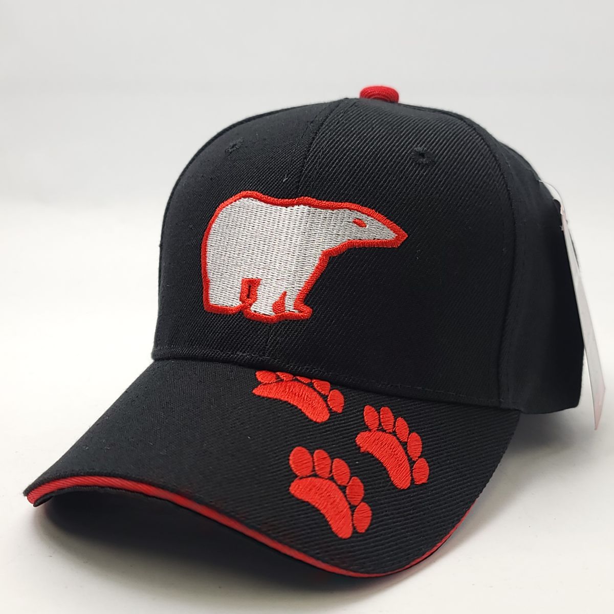Canadian Polar Bear Cap - Multi-Coloured, Adjustable OSFA Black Clearance