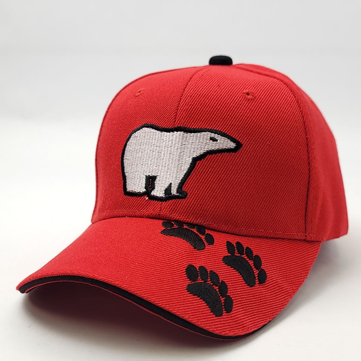 Canadian Polar Bear Cap - Multi-Coloured, Adjustable OSFA Red Clearance